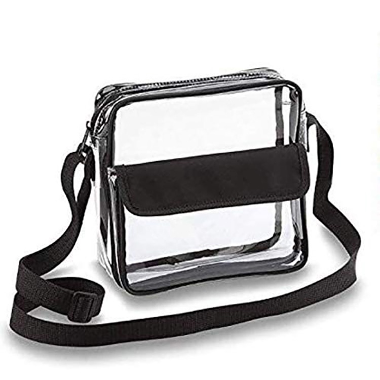 Large Clear Crossbody Messenger Shoulder Bag w/Adjustable Strap 6