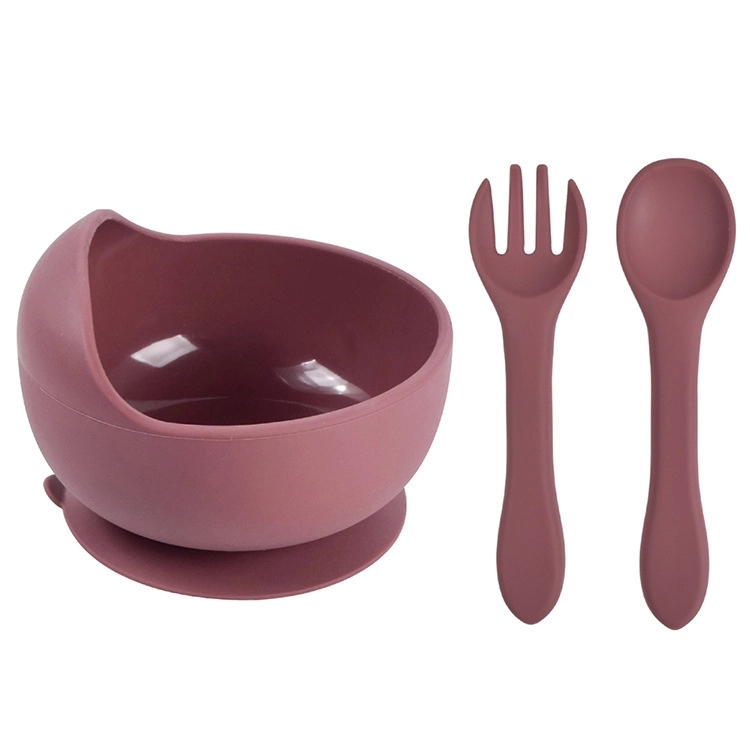 Silicone Suction Bowls for Baby with Spoon and Fork 26