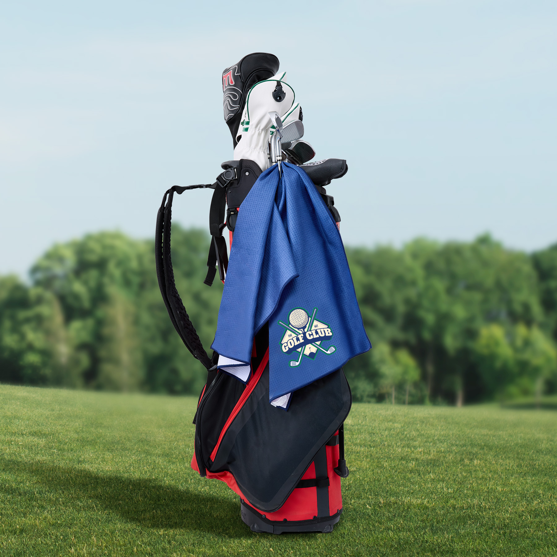 40" X 17" Microfiber Waffle Golf Towel 2