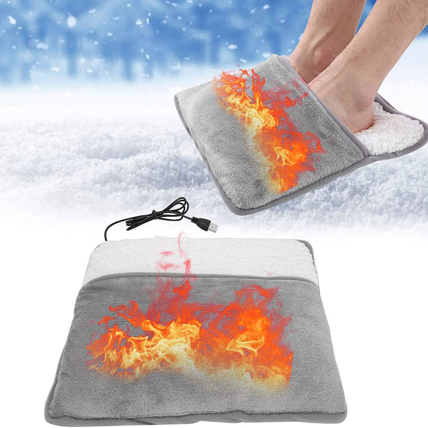Winter USB Electric Heated Foot Warmer 4
