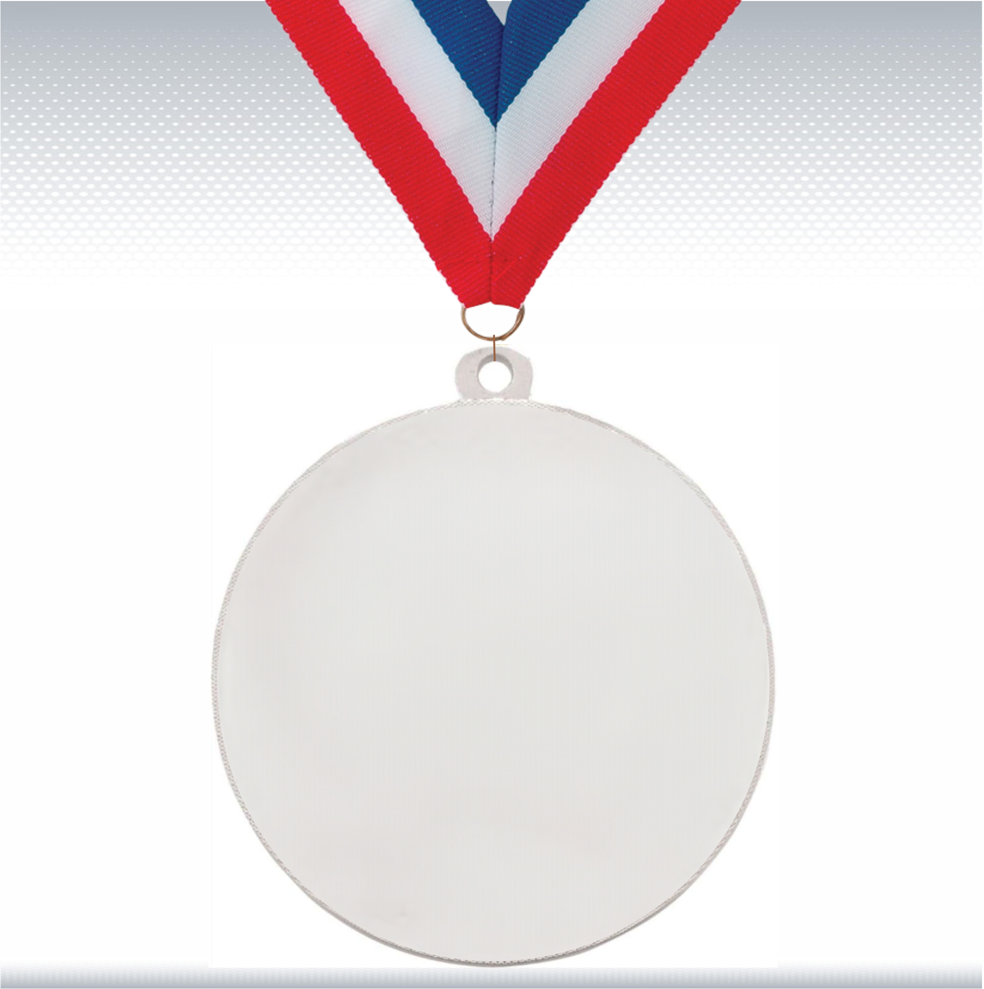 2 3/4" Bright Silver Insert Medal 8