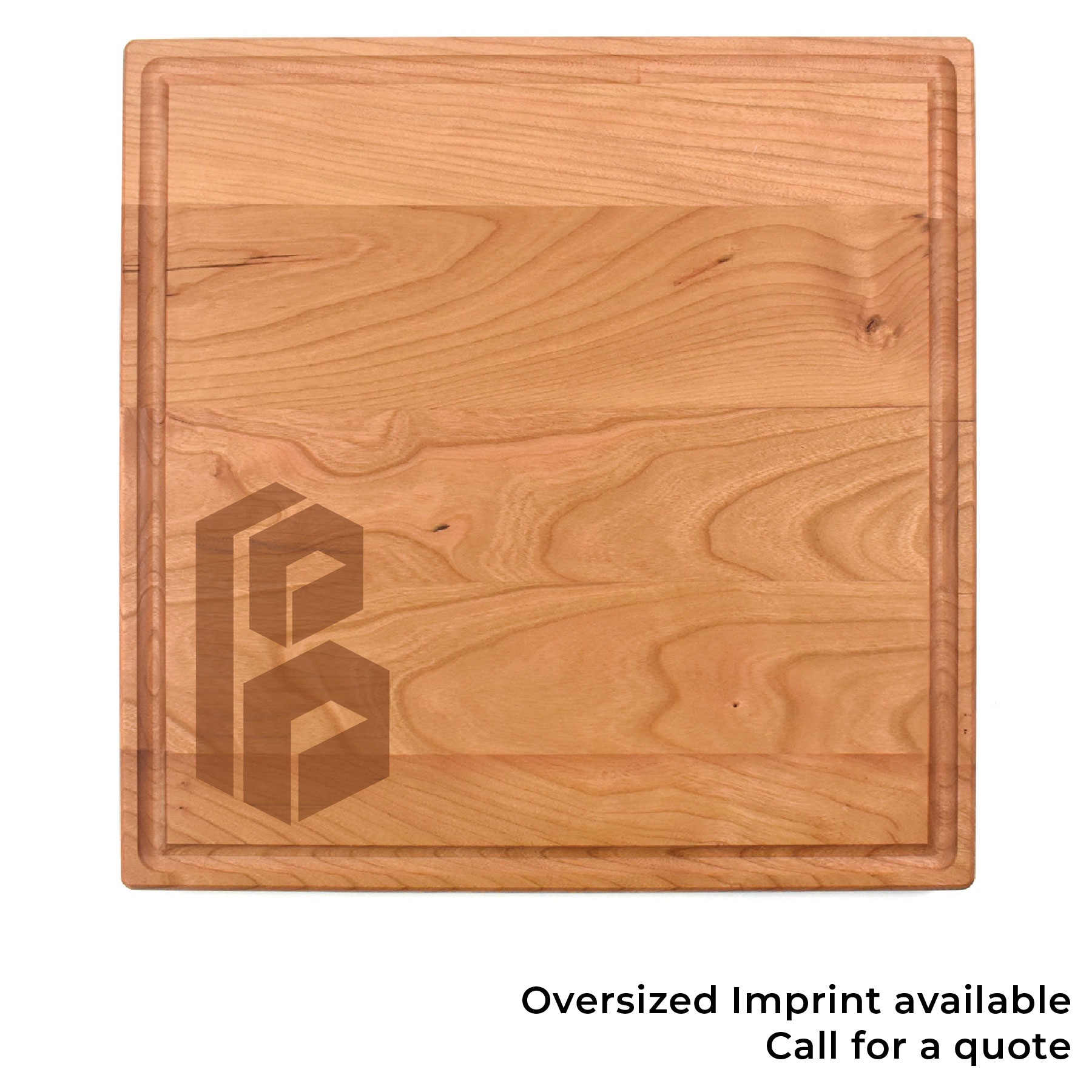 12 x 12" Cherry Square Cutting Board with Juice Groove 5