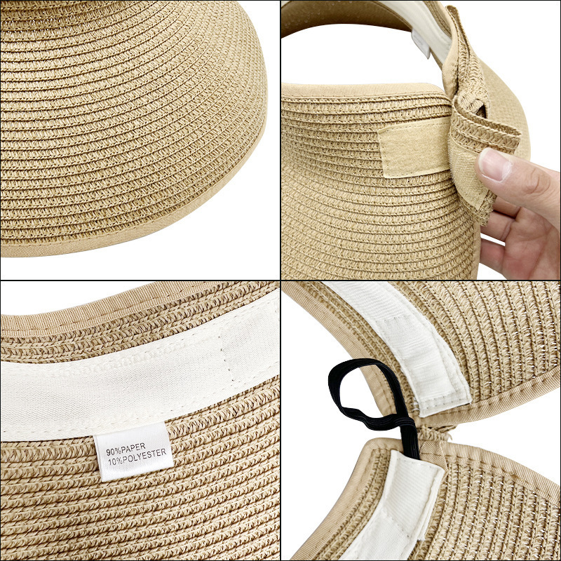 Wide Brim Straw Sun Visor Hats for Women 3
