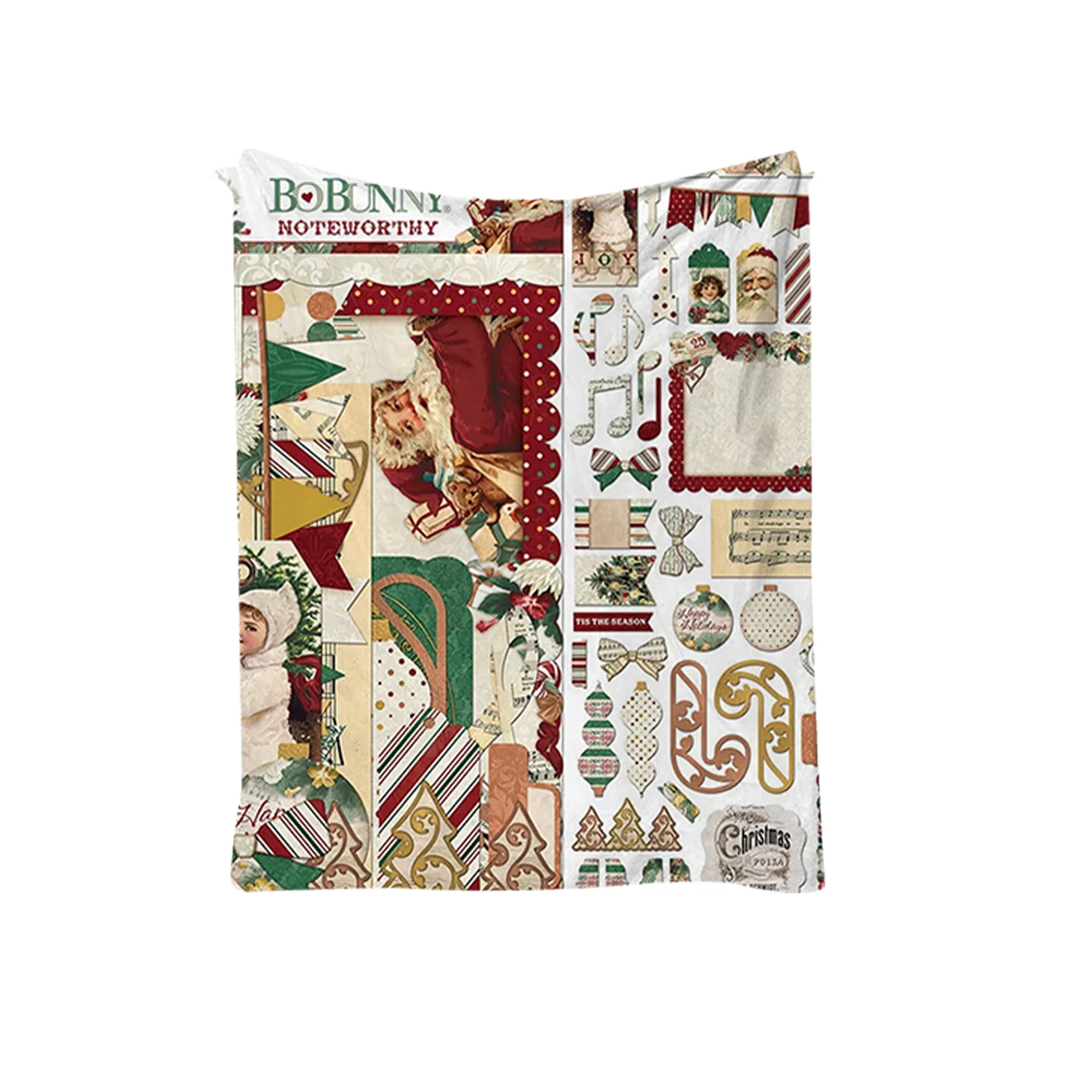 Customizable Pattern Christmas Cartoon Flannel Blanket (78.7 10