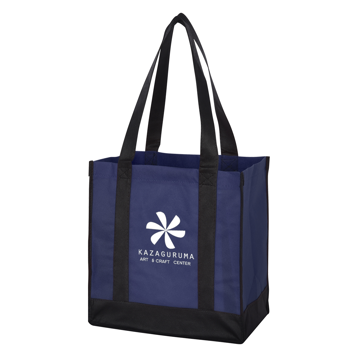 Non-Woven Two-Tone Shopper Tote Bag 1