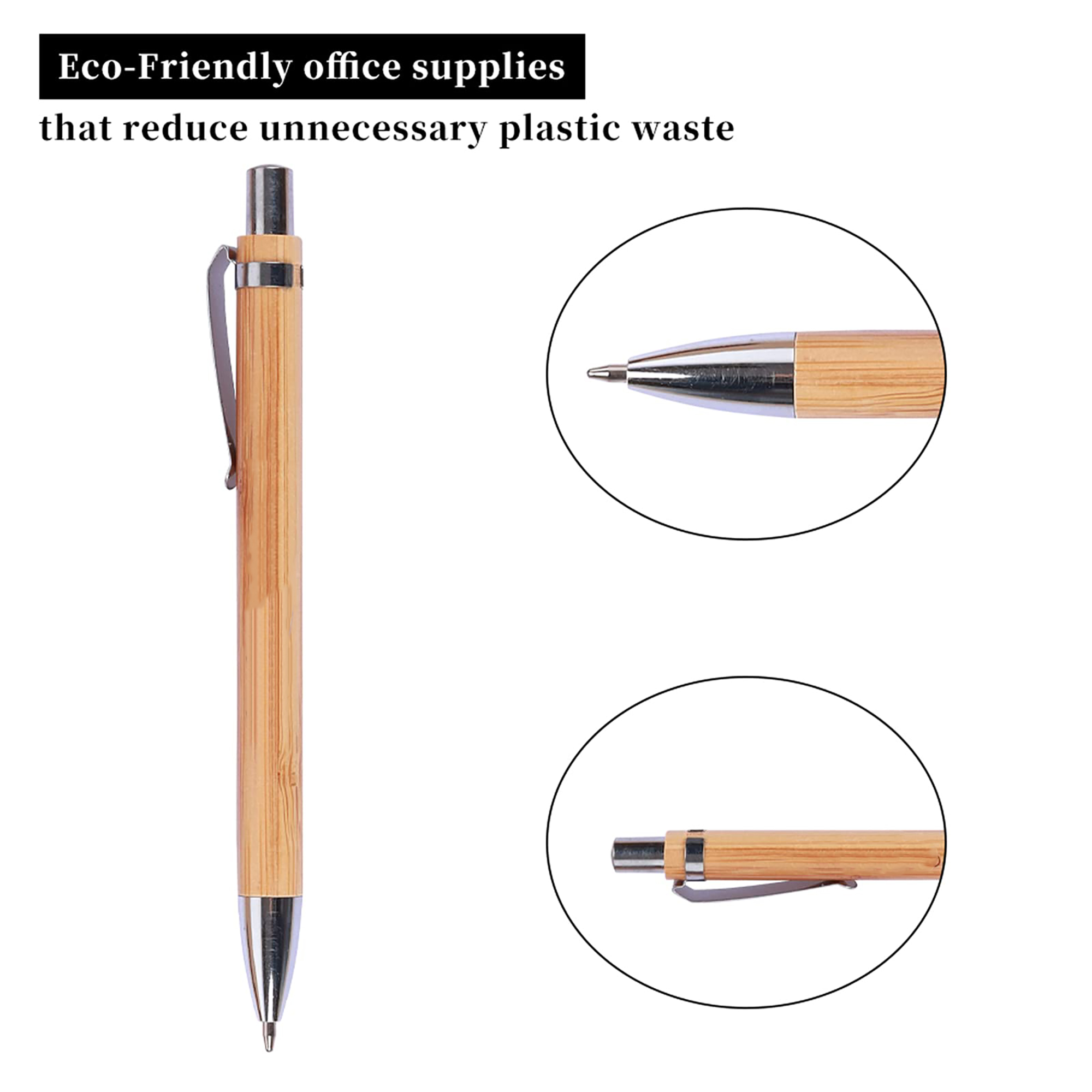 Eco-Friendly Bamboo Ballpoint Pen with Customizable Logo 8