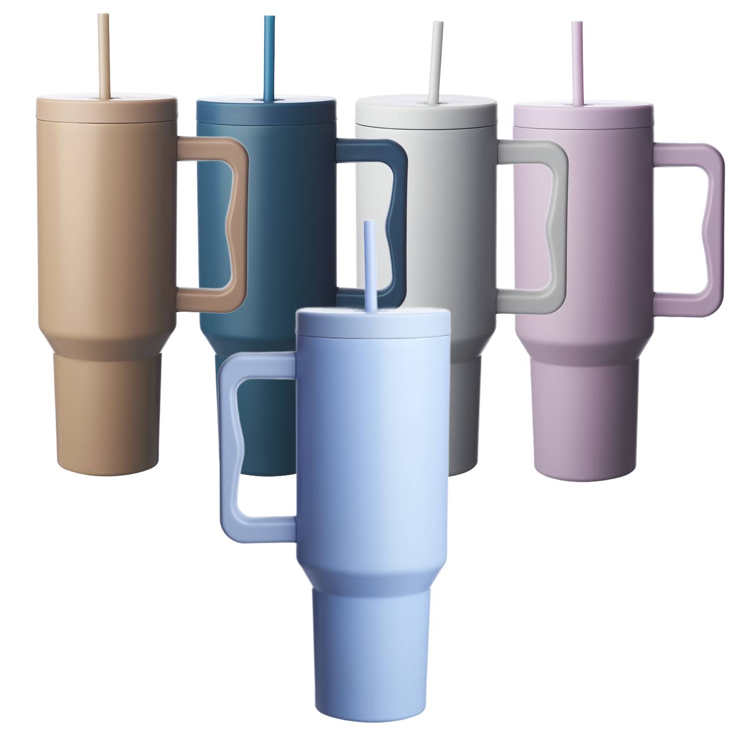 Stainless Steel Tumbler with Handle and Straw, 40 oz. 6