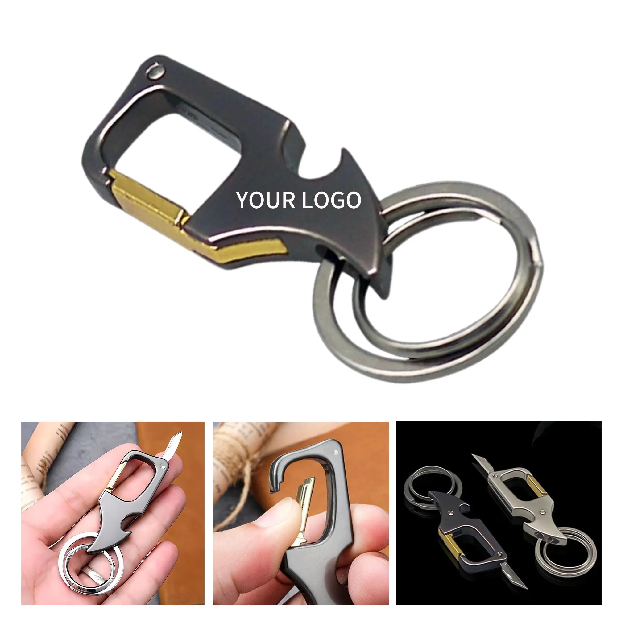Zinc Alloy Opener Keychain 3.8x1.3 Inch Durable Design 3