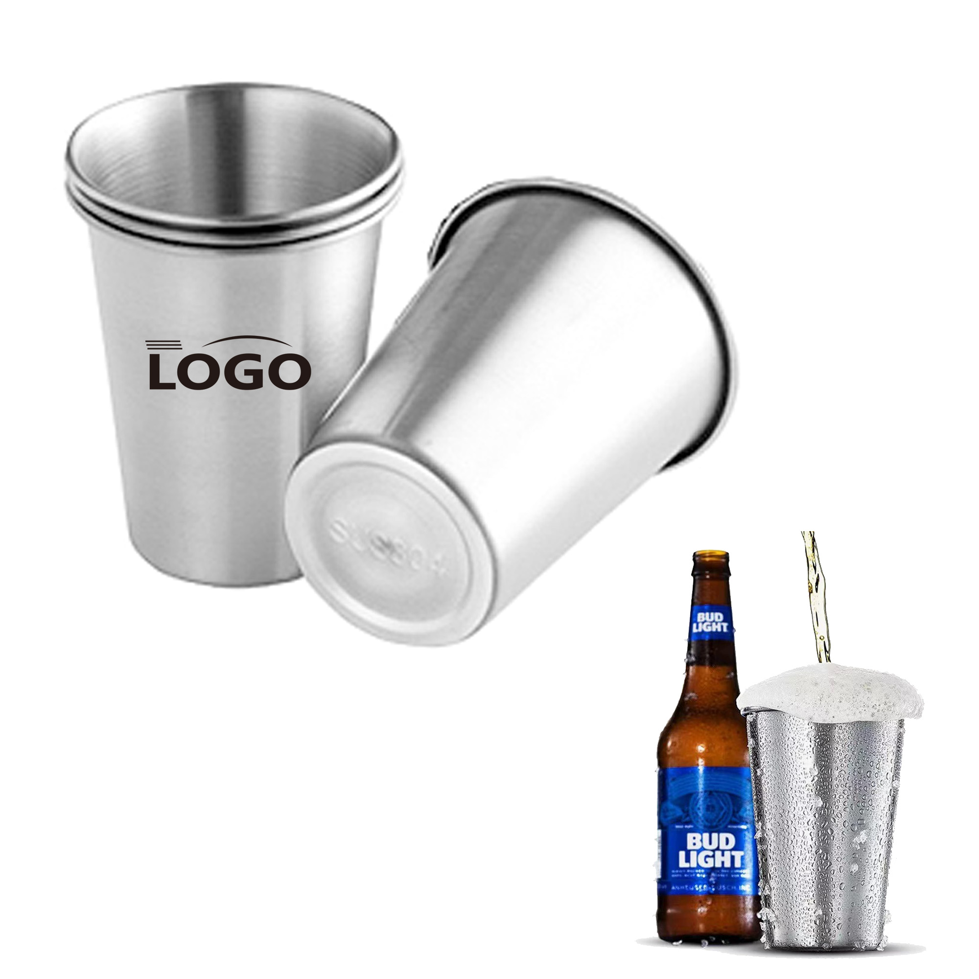 Premium Stainless Steel Water Glass Beer Mug  MOQ 10pcs 2