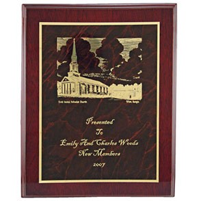 High Gloss Mahogany Plaque (8"x10") 2