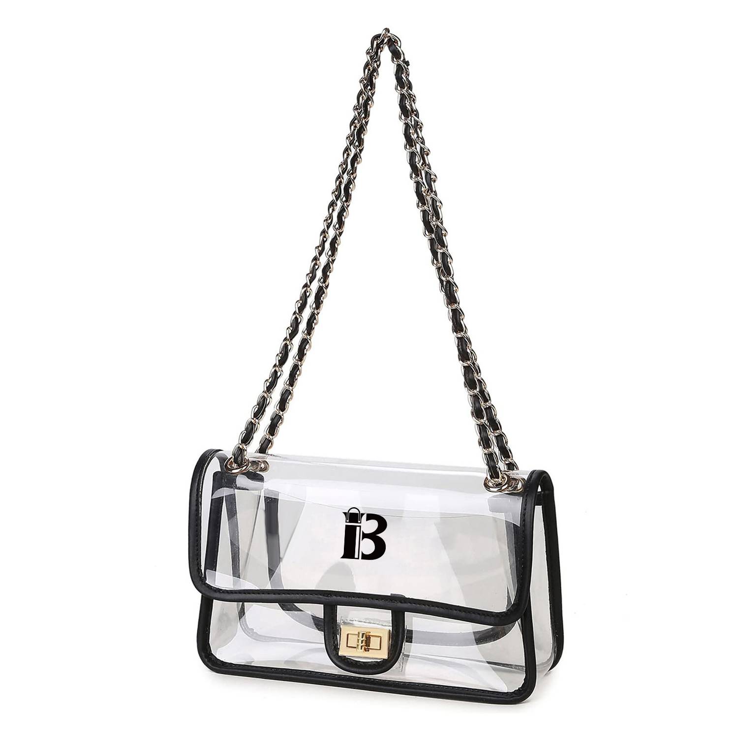 PVC Clear Purse Handbag with Chain 1