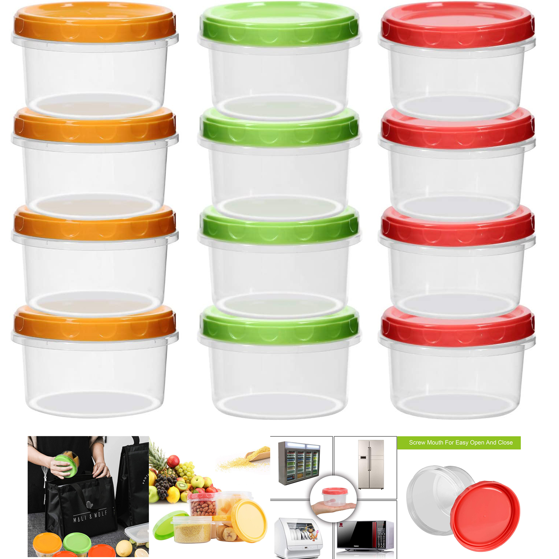 8oz 250ml Reuseable Small Plastic Freezer