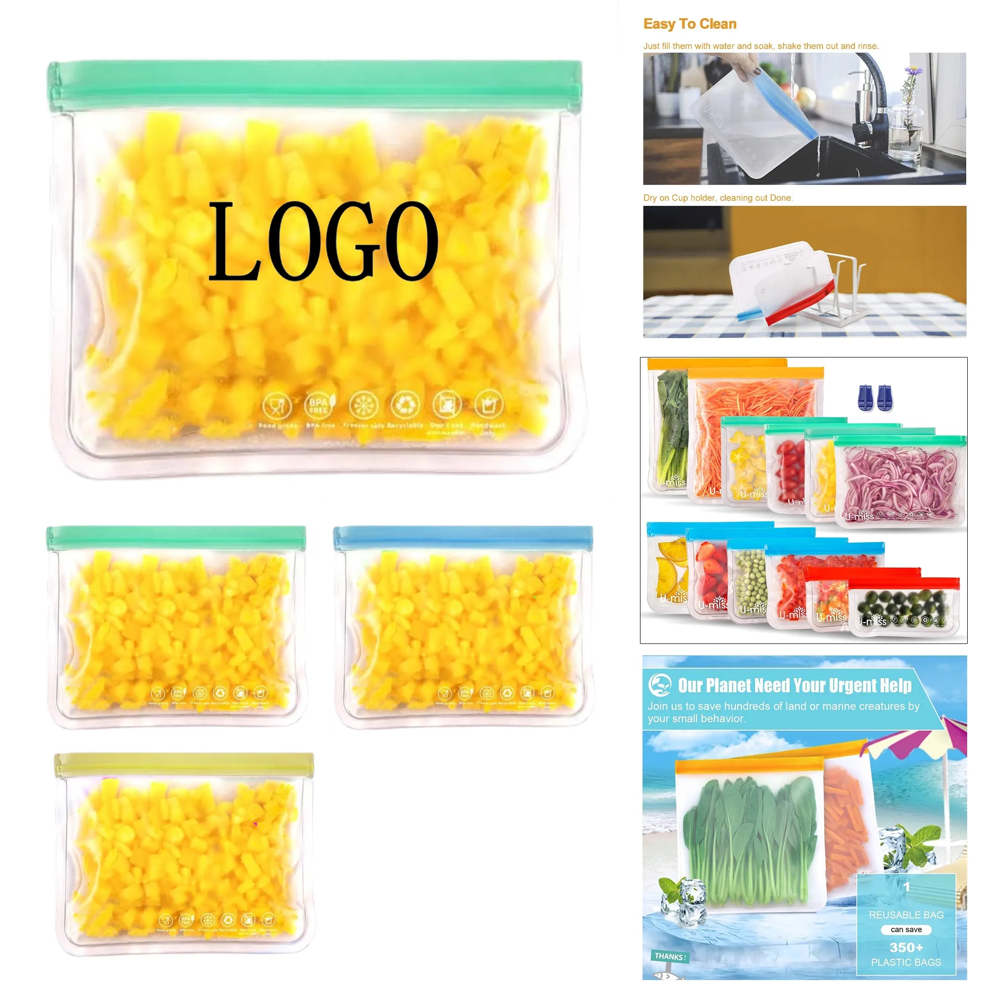 Airtight PEVA Fresh Keeping Storage Bags 2