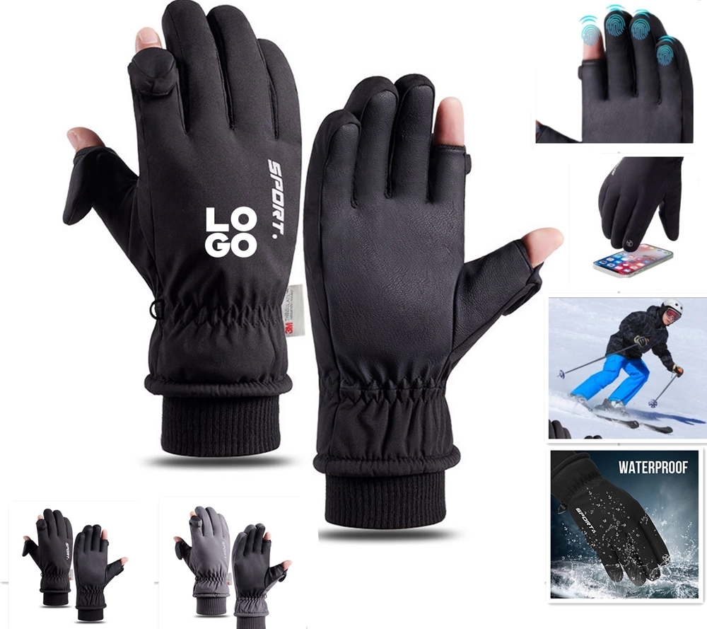 Warm Touchscreen Flip-Finger Gloves 3
