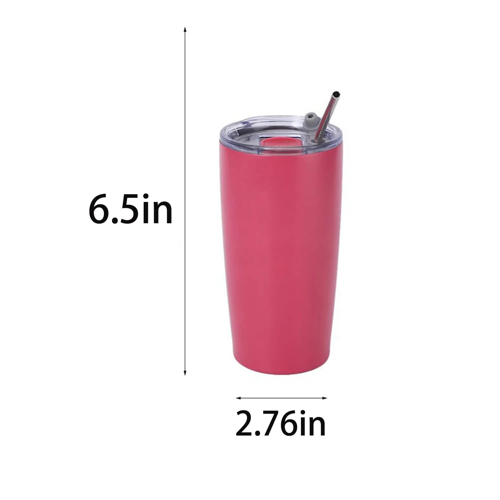 20oz Insulated Cup With Straw And Lid 5