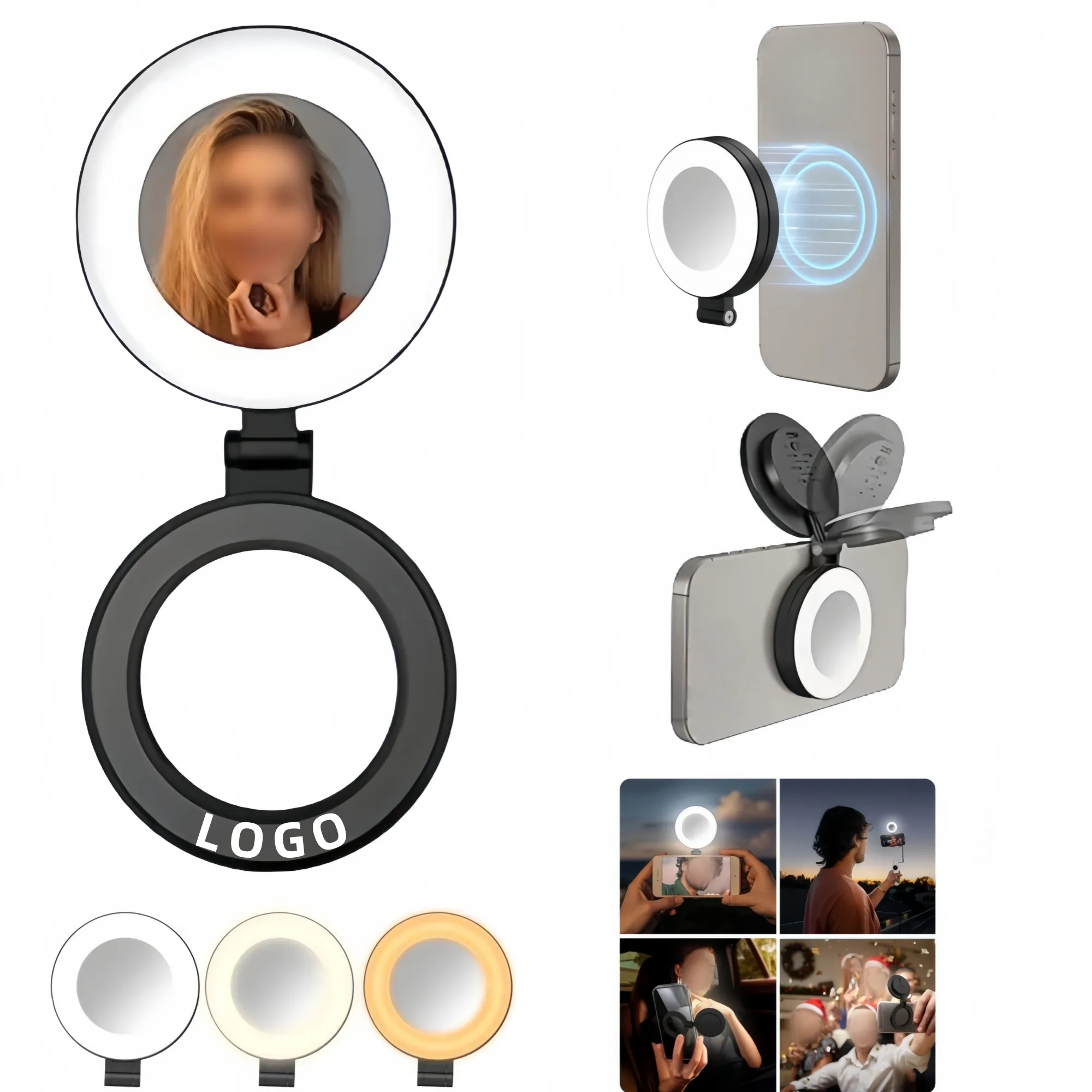 LED Mini Magnetic Fill-Light Makeup Mirror 4