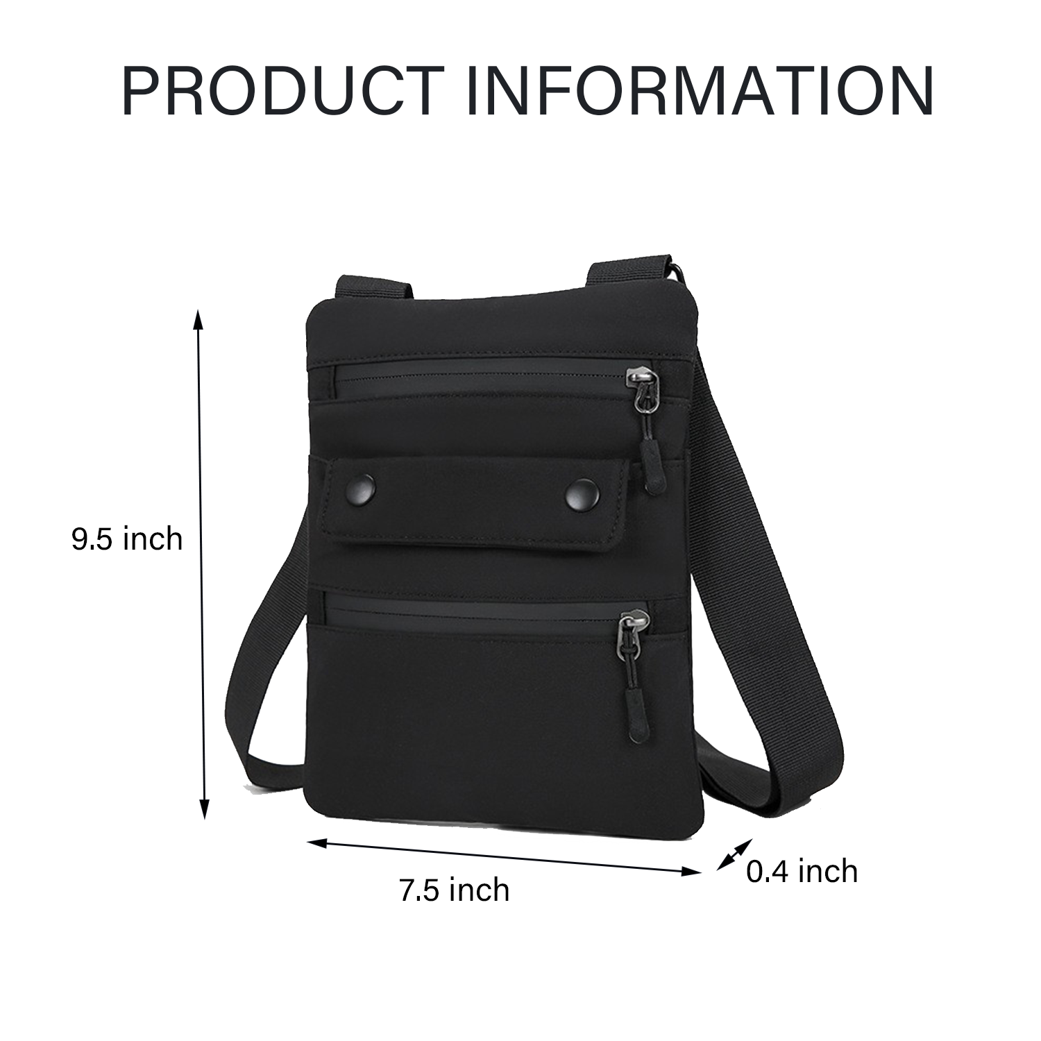 Small Messenger Bag with Long Shoulder Strap 2