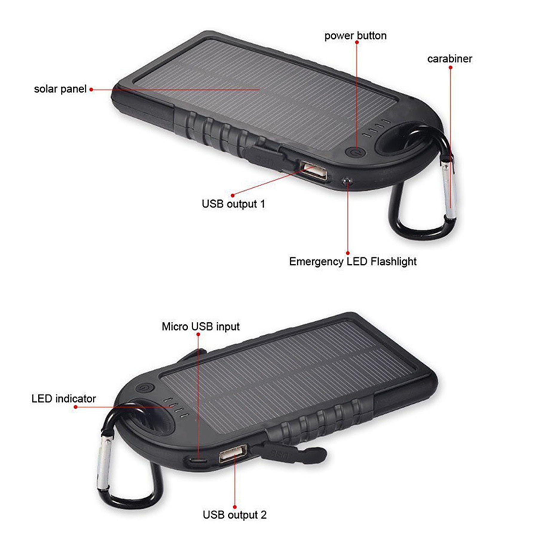 Waterproof Solar Power Bank 2