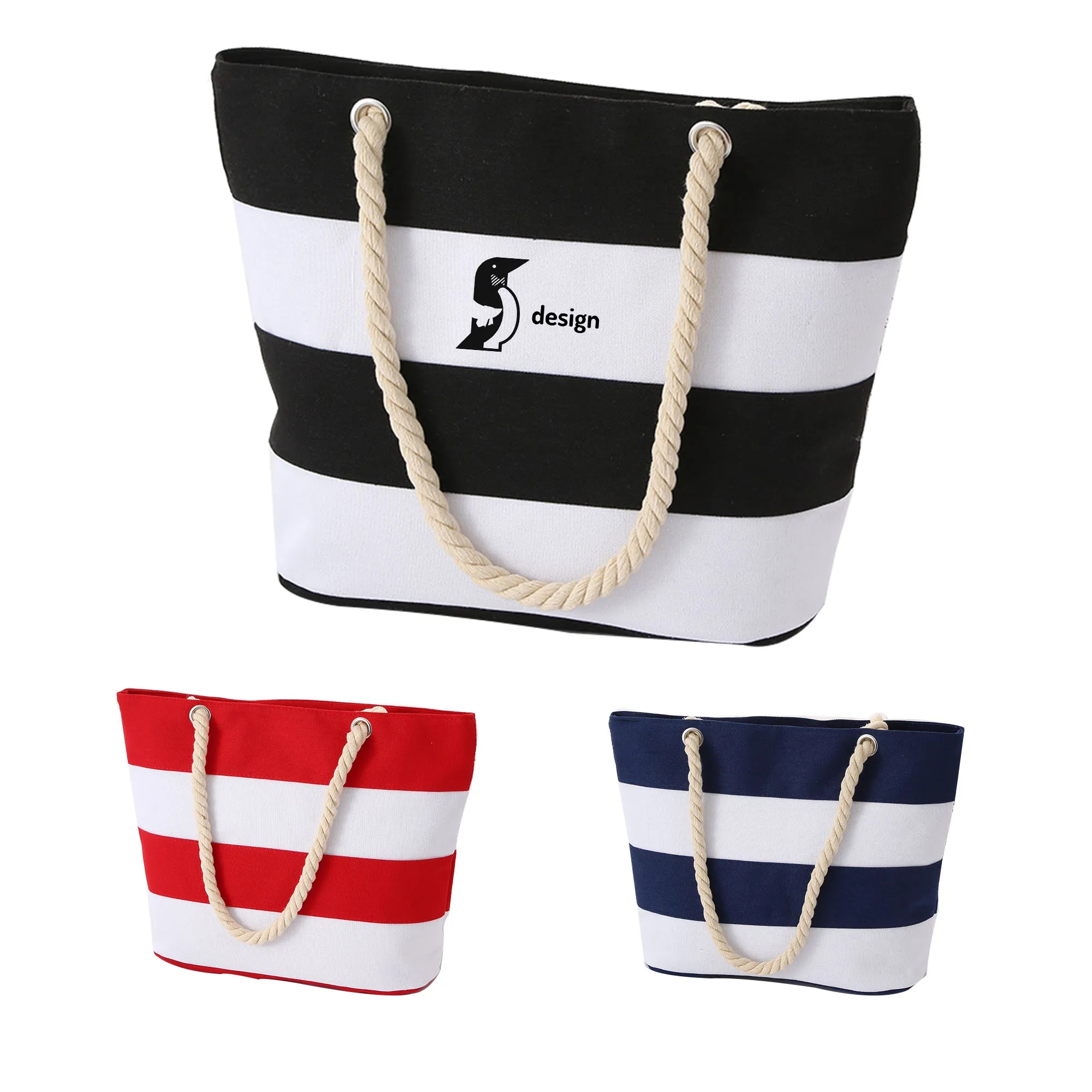 Striped Tote for Beach Days 2