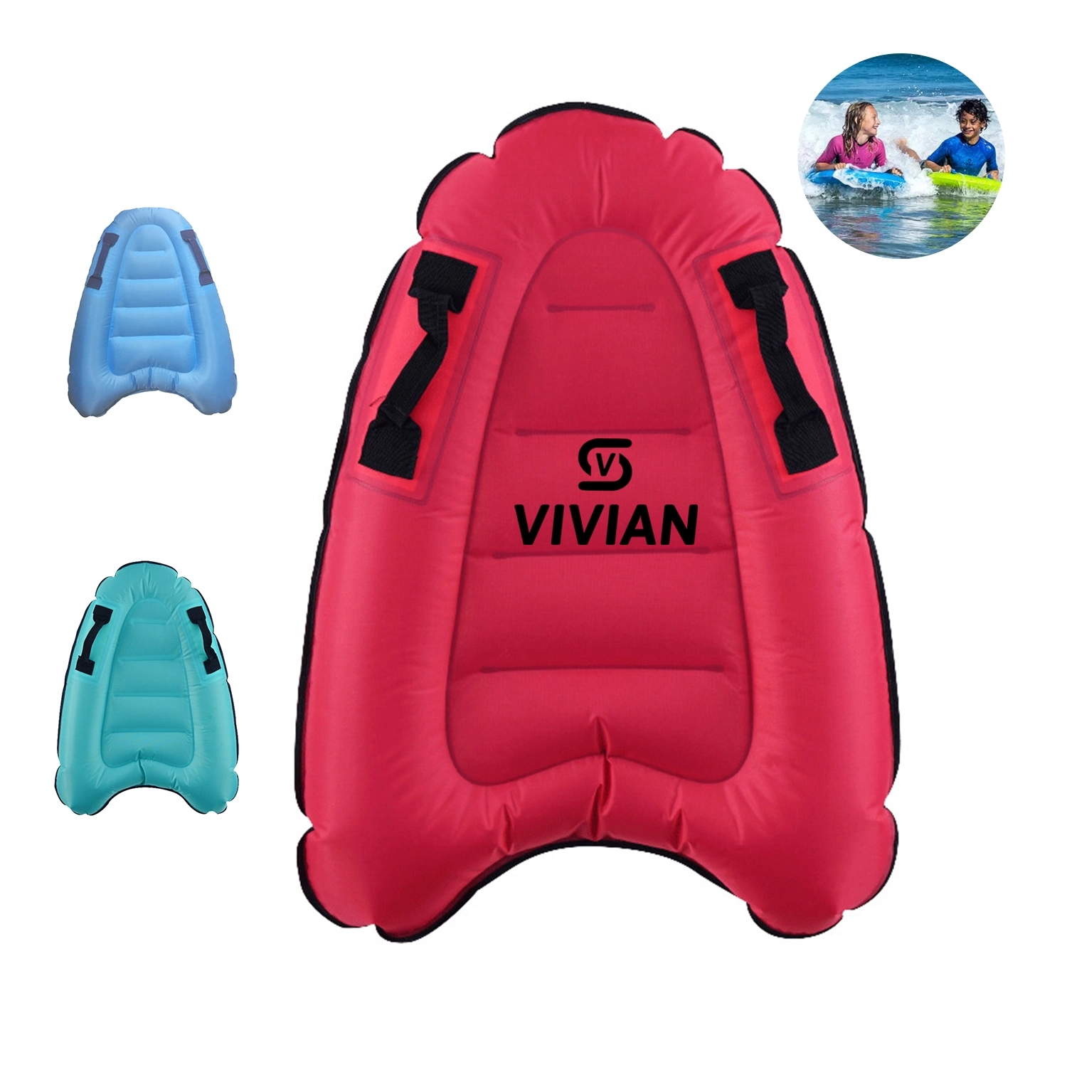 Inflatable Surf Body Board With Handles 1