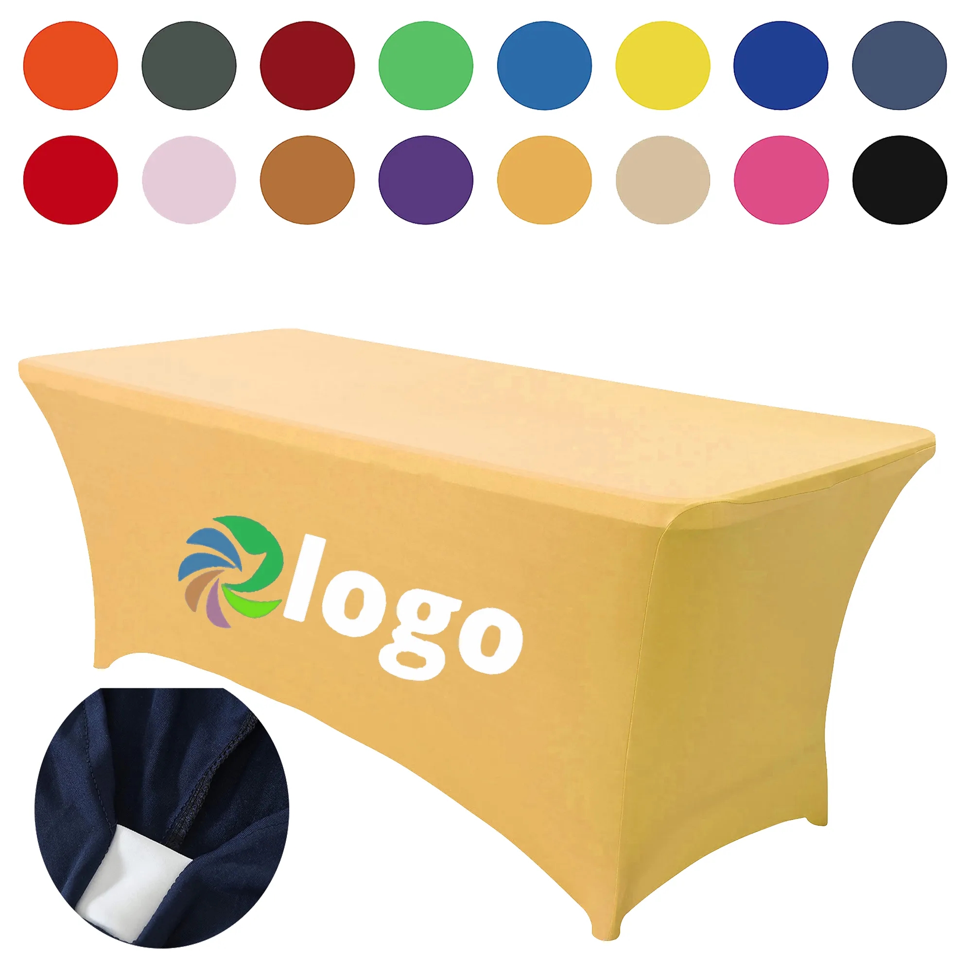 6 Foot Full Color Stretch Table Cover 4