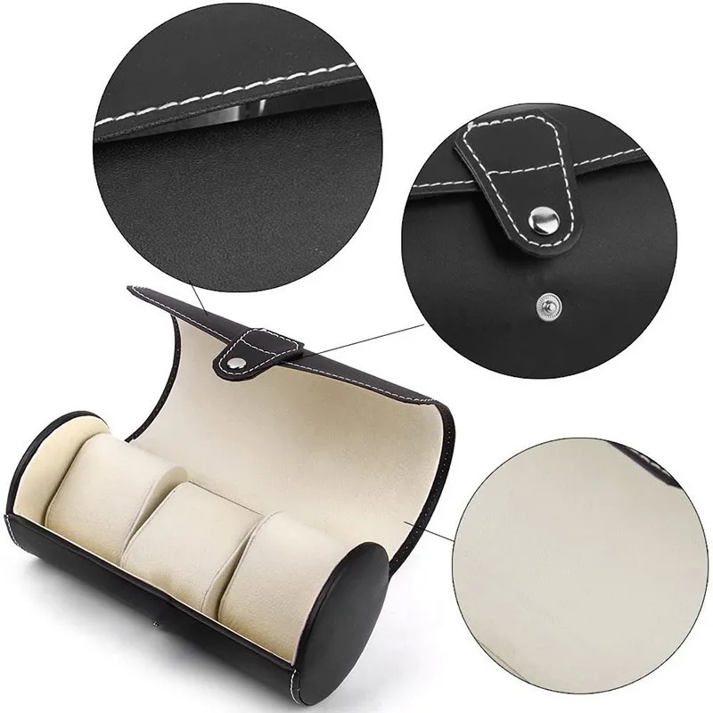Leatherette Roll Watch Storage Pouch 2