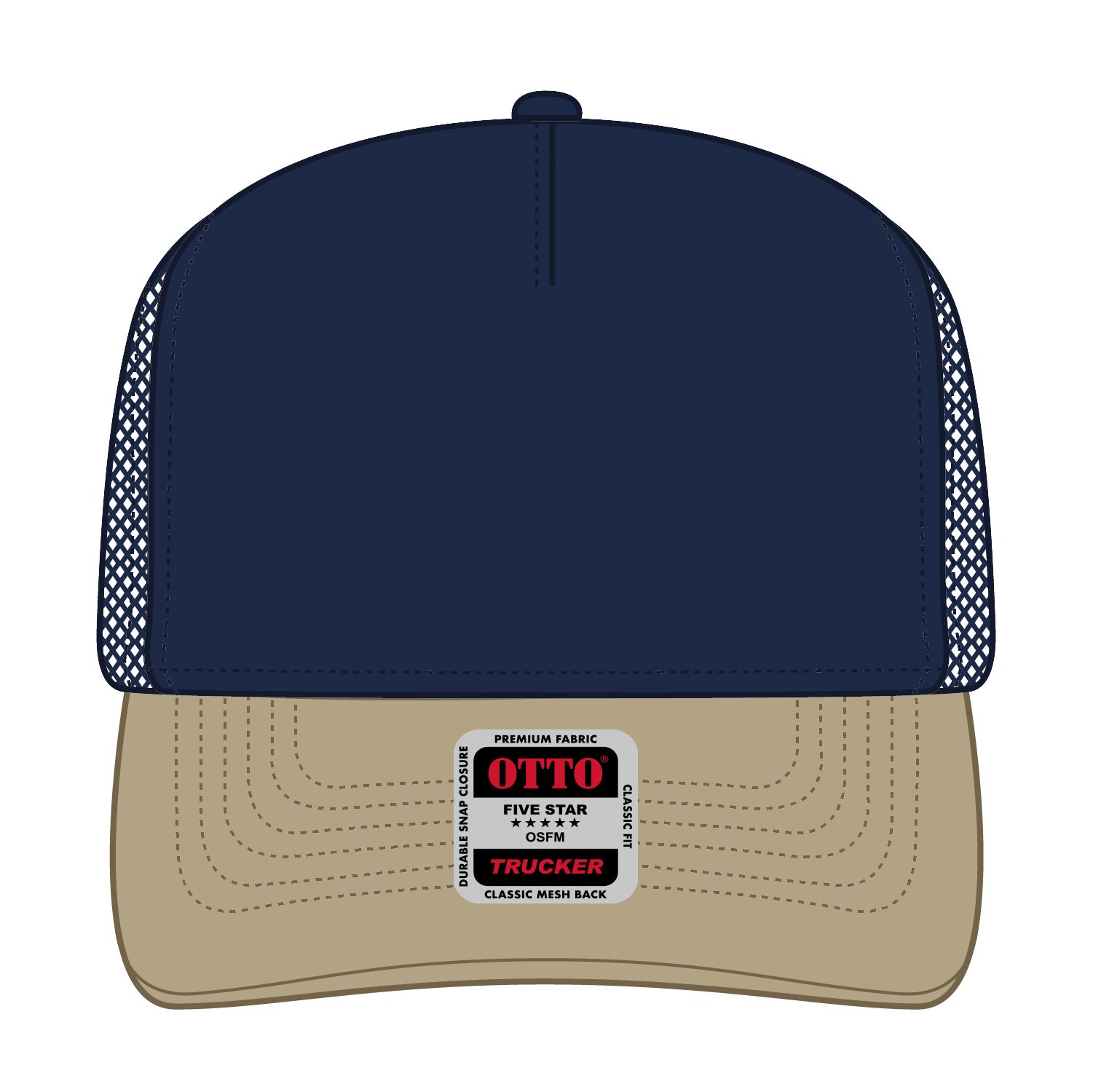 OTTO CAP® 5 Panel Mid Profile Mesh Back Trucker Hat 59