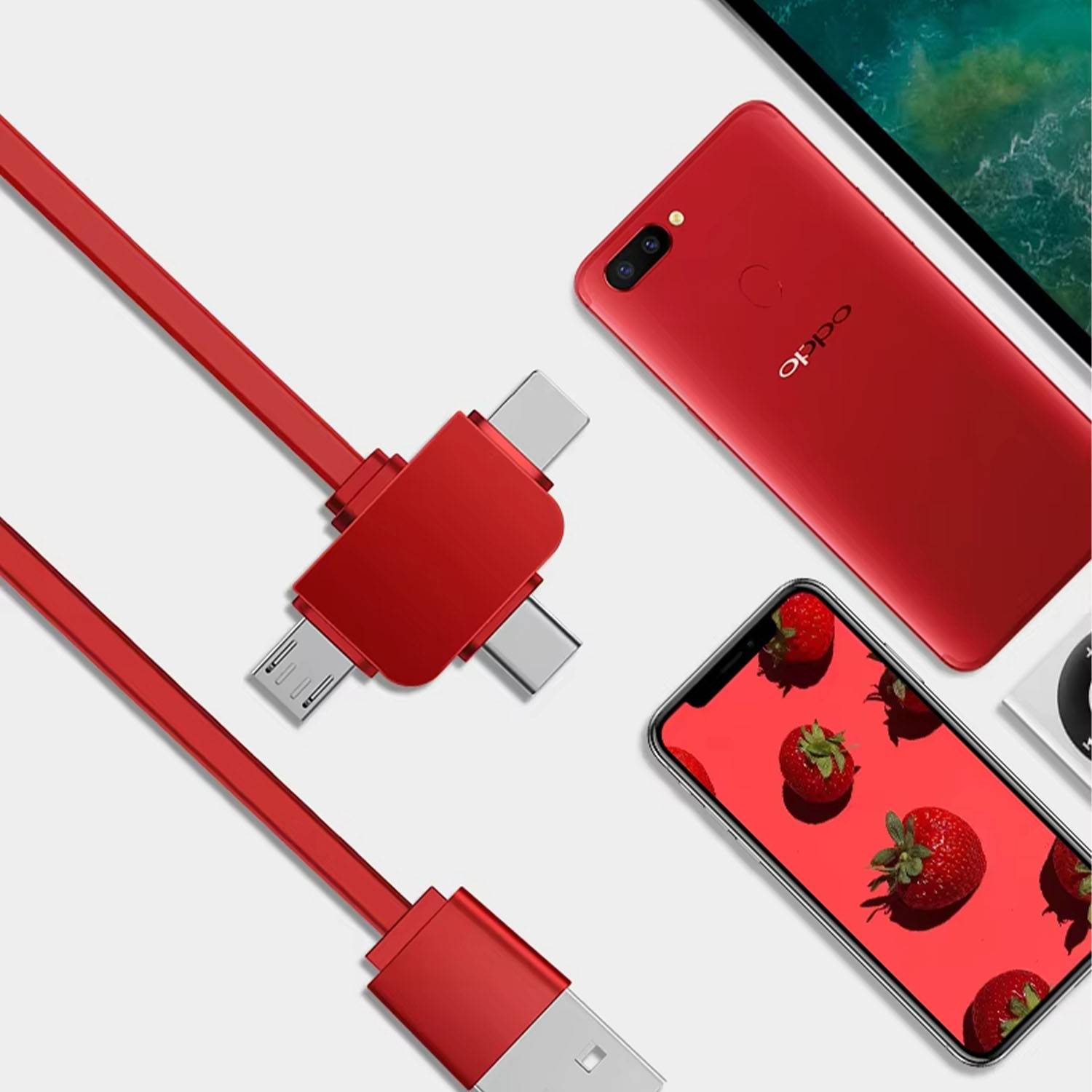 Portable Unilateral Retractable 3-in-1 Charging Cable 6