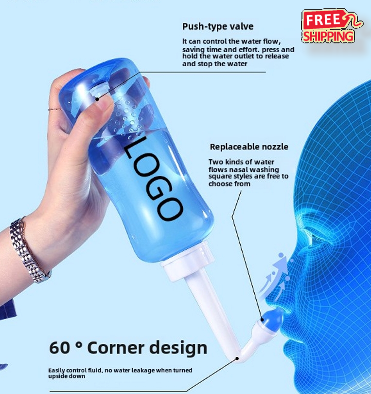 Bulk Custom Neti Pot Nasal Wash Bottle 300ML OEM Private Label Supplier 2