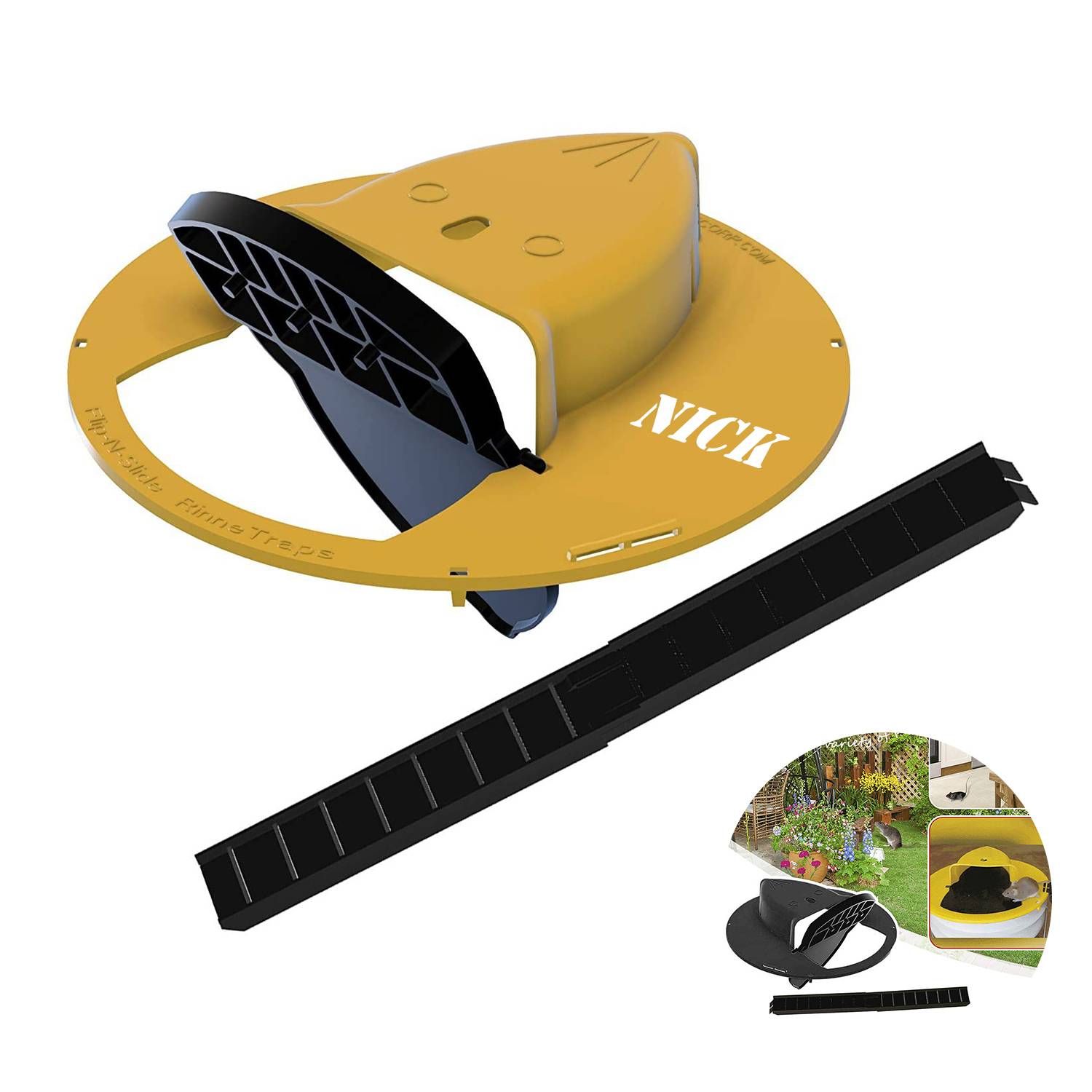 Flip and Slide Bucket Lid Mouse Trap 1