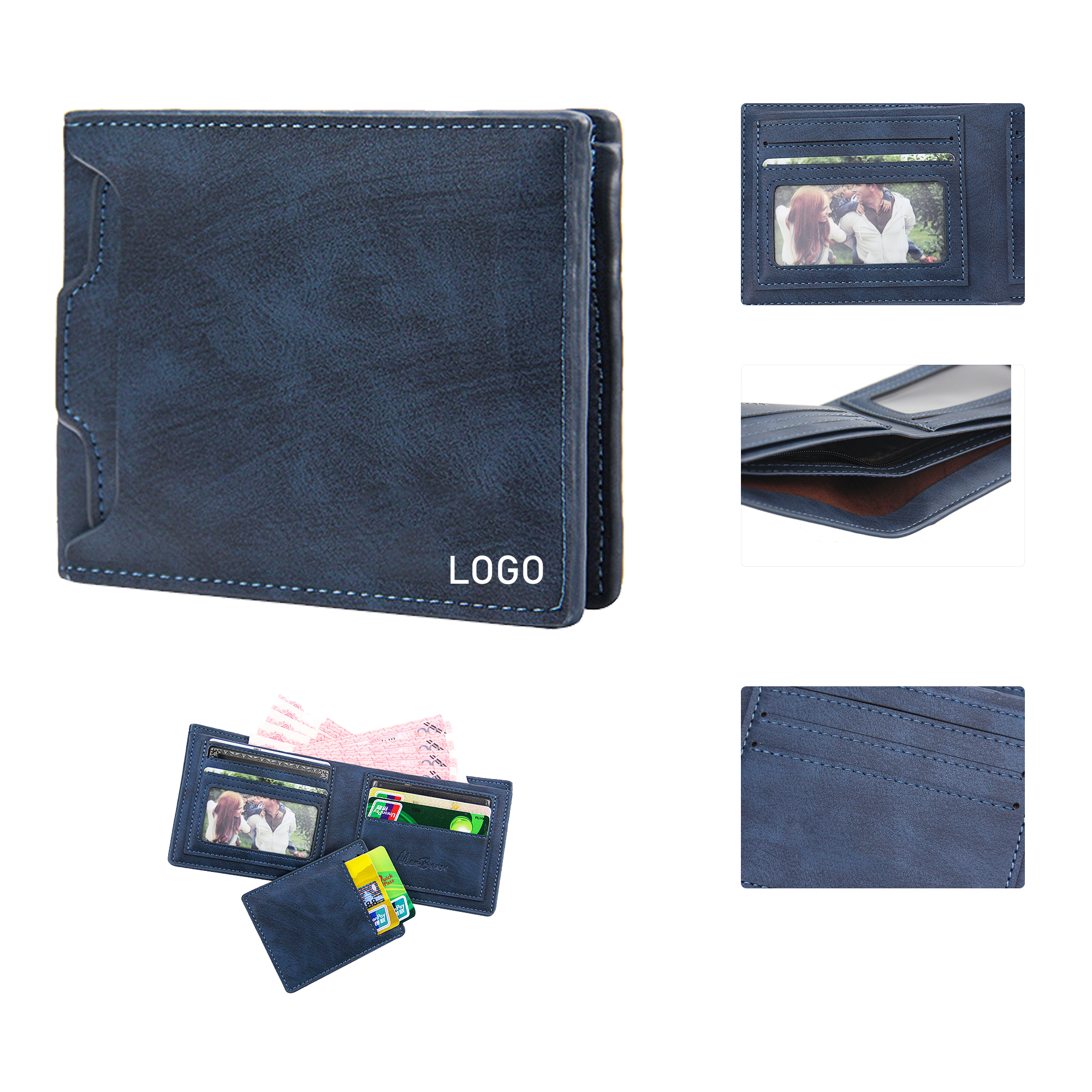 Men's Multi-Card Slots Fashion Casual Tri-fold Wallet 3