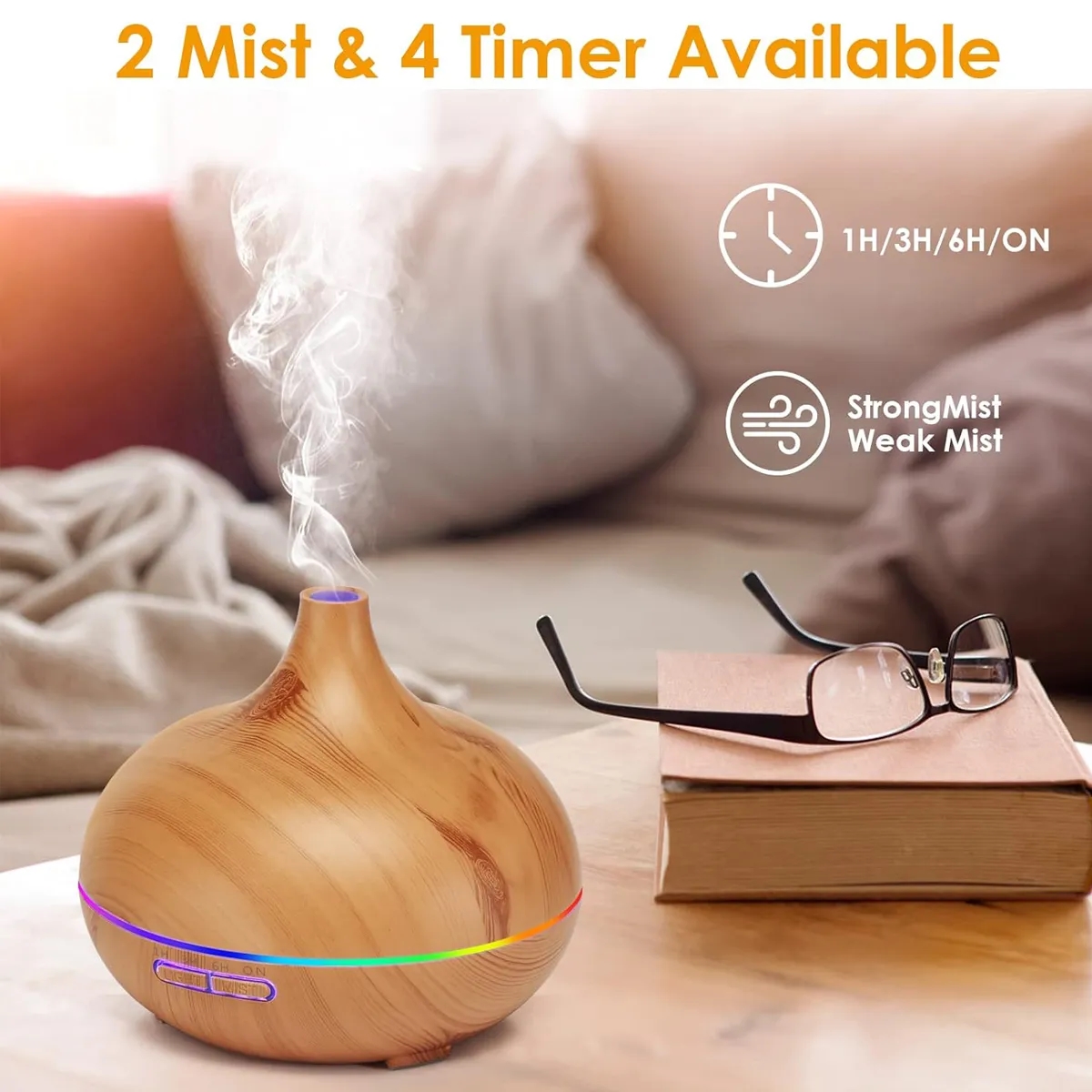 550ML USB Essential Oil Diffuser with Timer 6