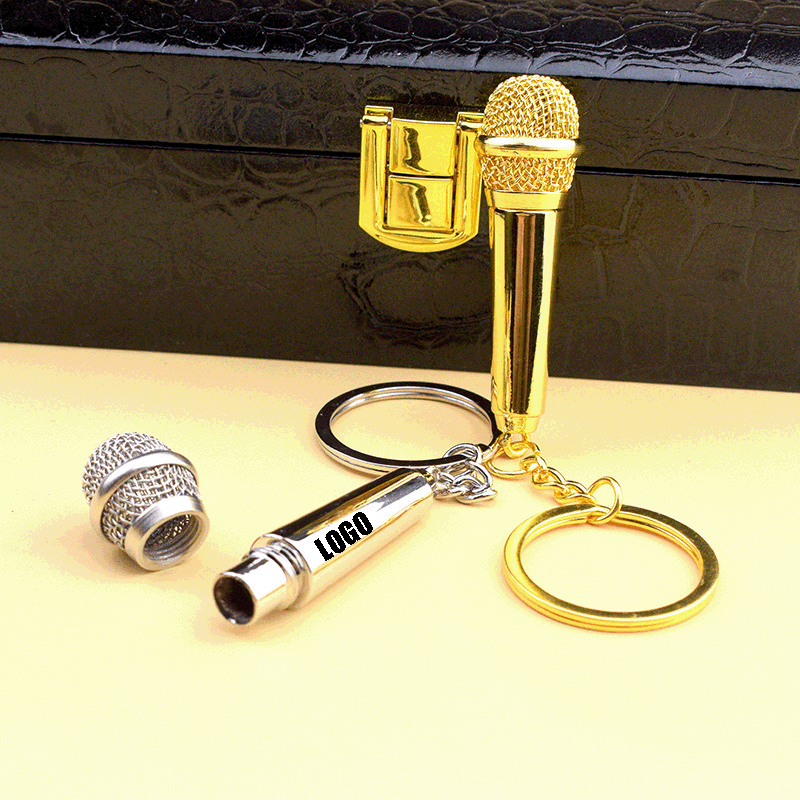 Mini Creative Microphone Pendant Keychain 1