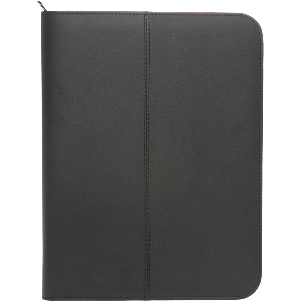 Zippered Black Leather Portfolios