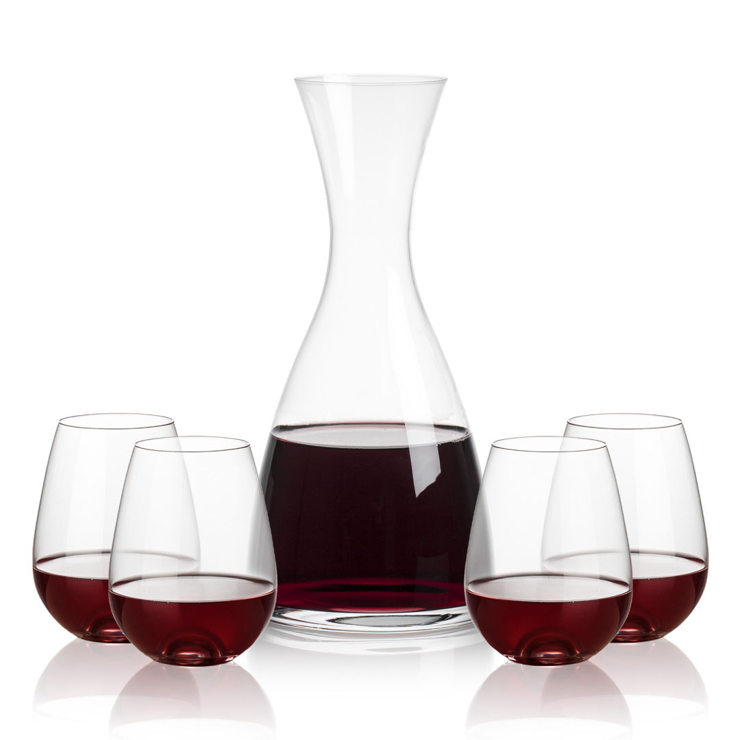 Barham Carafe & Edderton Stemless Wine 2