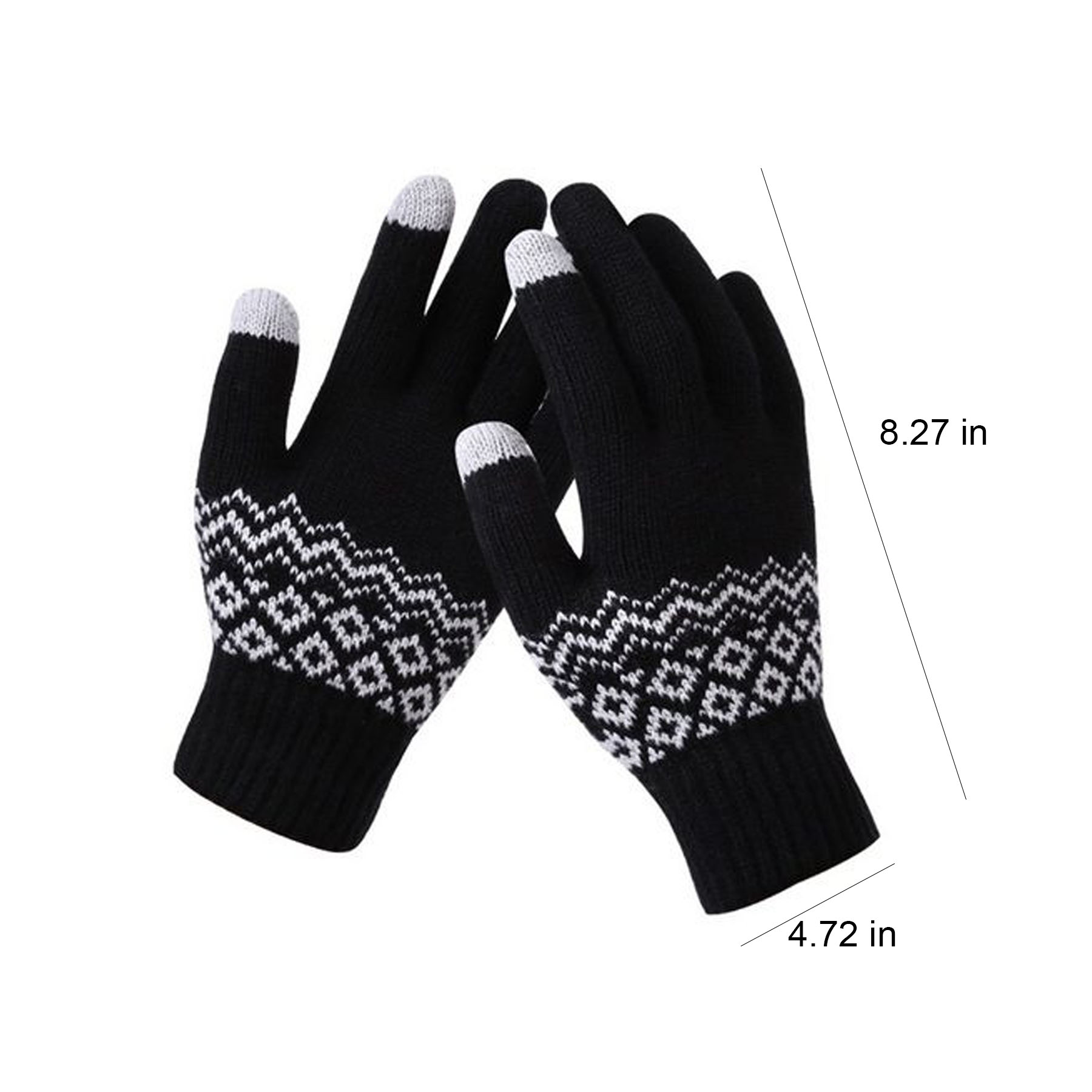 Adult Jacquard Knit Gloves 8