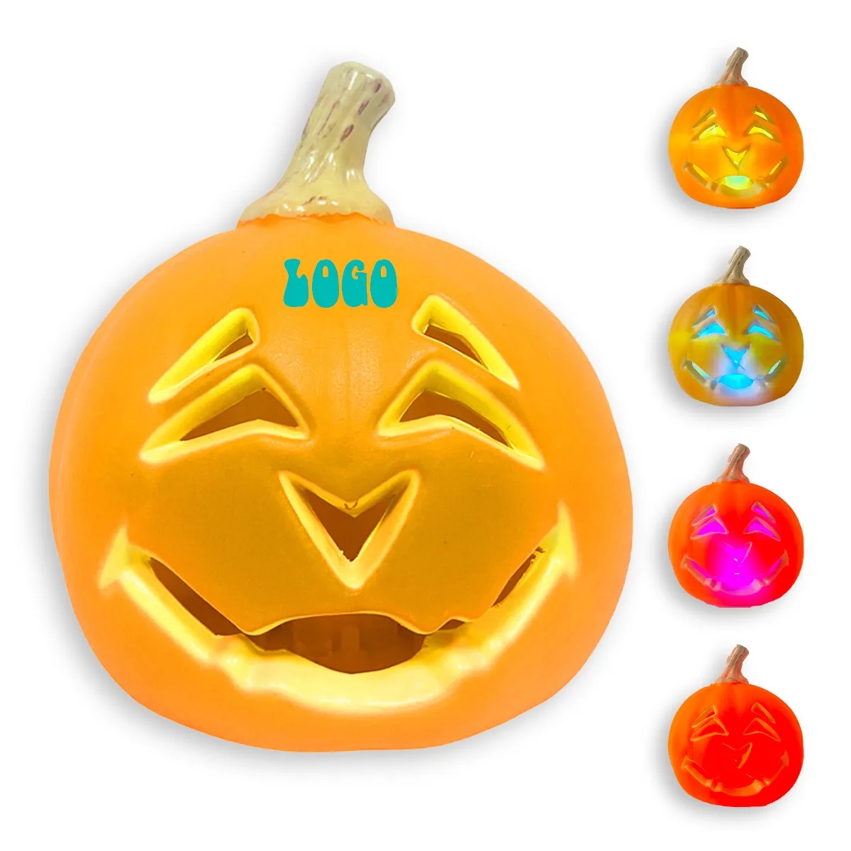 PVC Halloween Pumpkin LED Light Lantern Decorative Prop 7