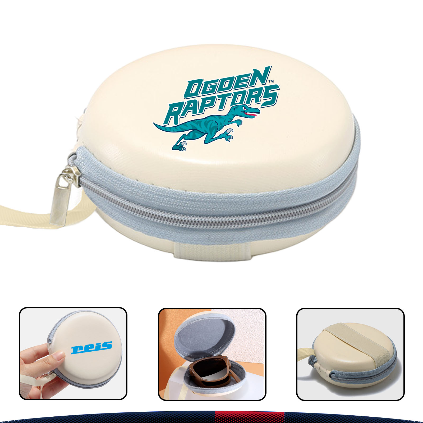 Round Zipper Sunglasses Case 2