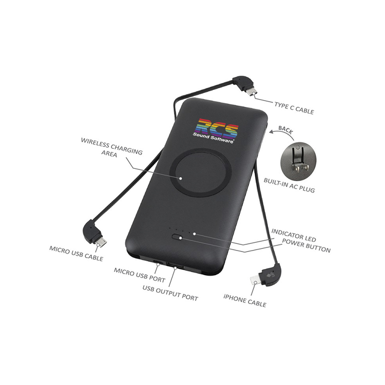 5000 mAh Wireless Powerbank 6
