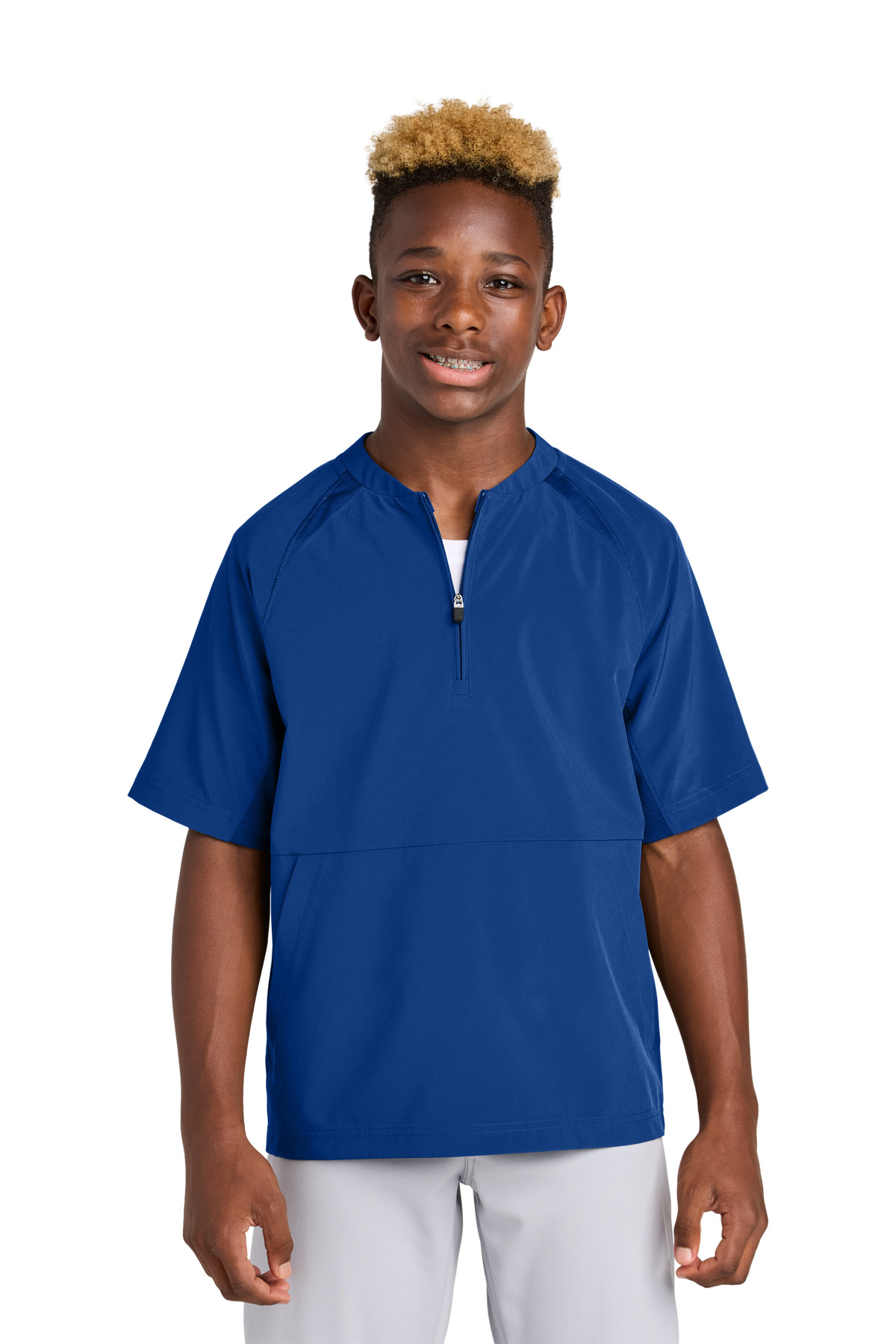 Sport-Tek Youth Repeat 1/2-Zip Short Sleeve Jacket YJST489 17