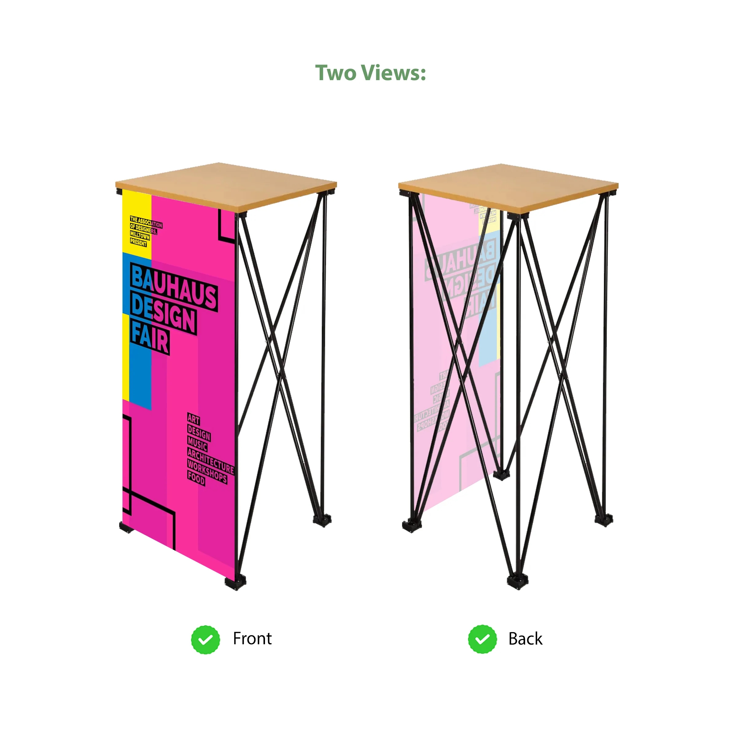 Straight Portable Podium Kit - Banner + Hardware 2
