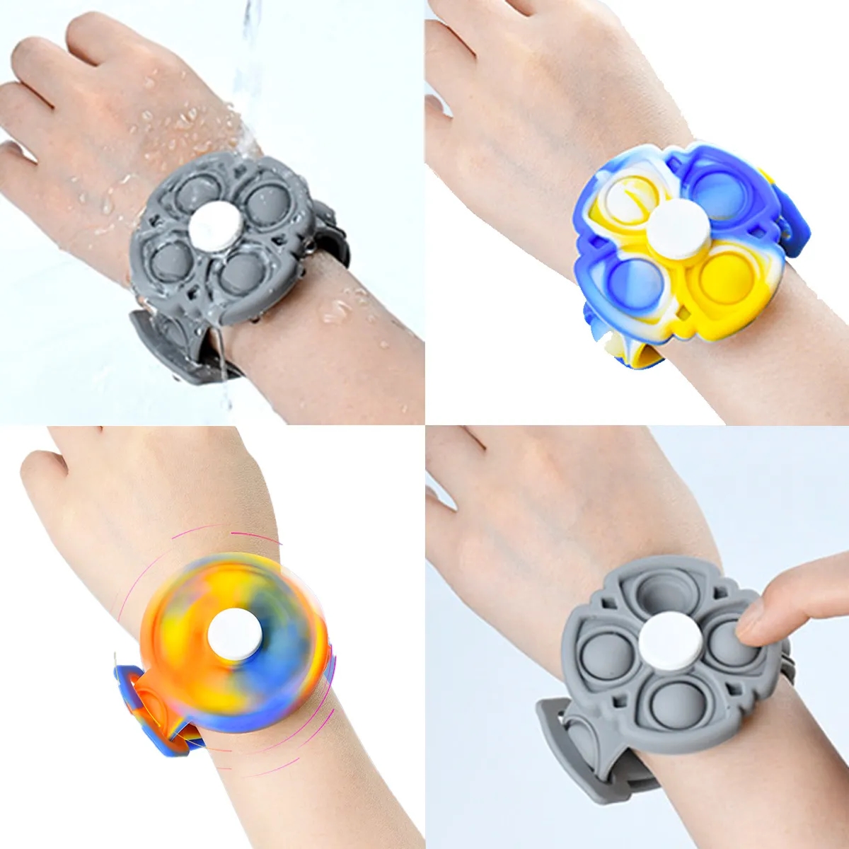 Rotatable Fidget Spinner Bracelet Bubble Wearable Toys 3