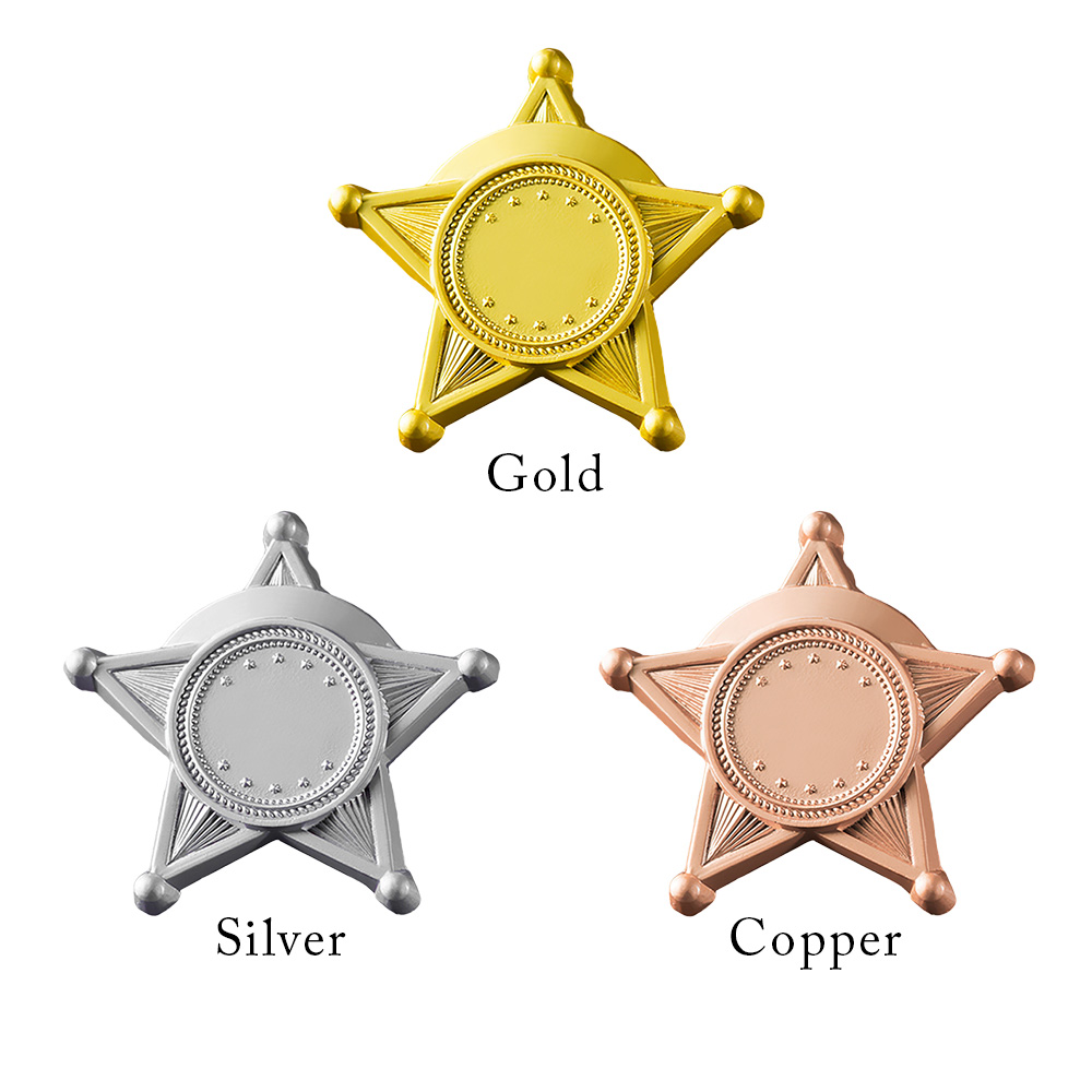 Personalized Full Color Round Star Name Badges 10