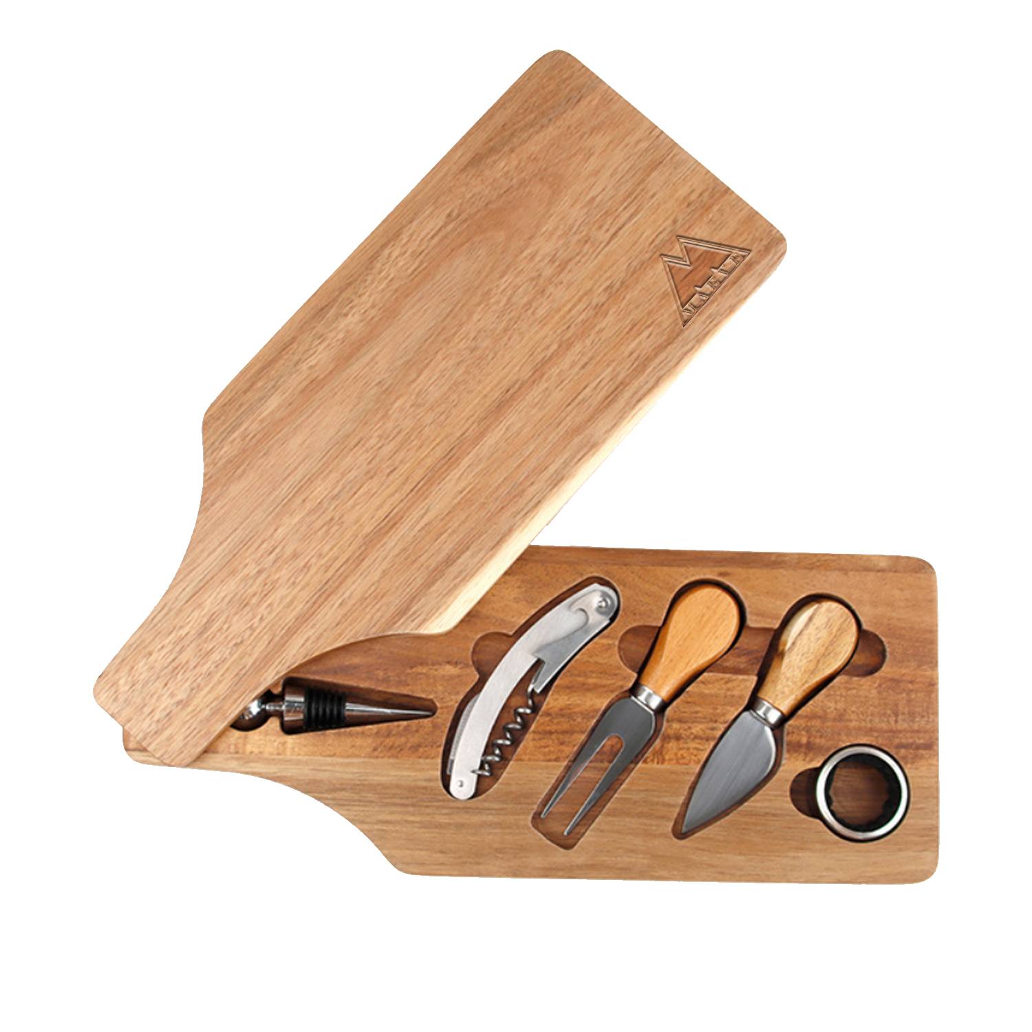 7 Piece Bamboo Wine & Cheese Charcuterie Board Set 3