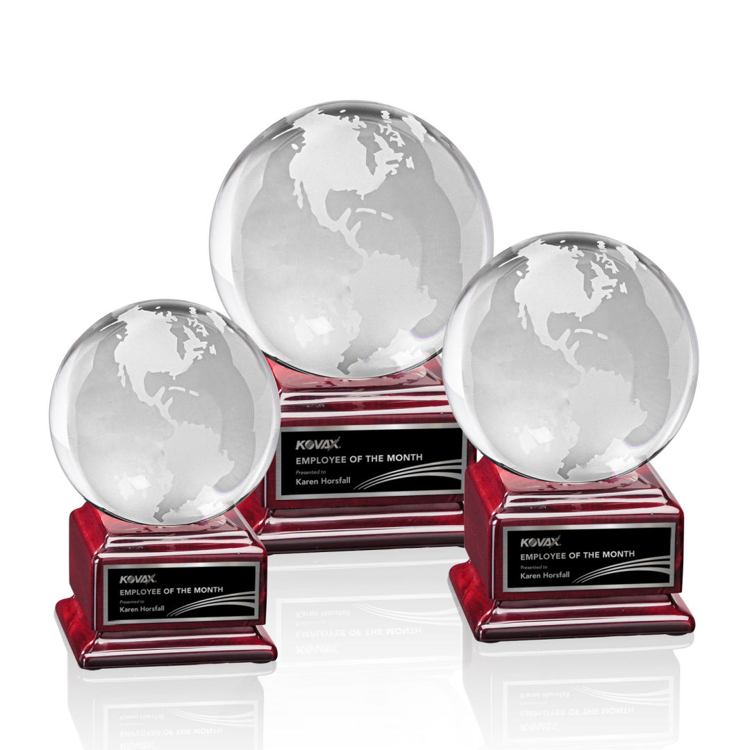 Globe Award on Robson Base - Clear
