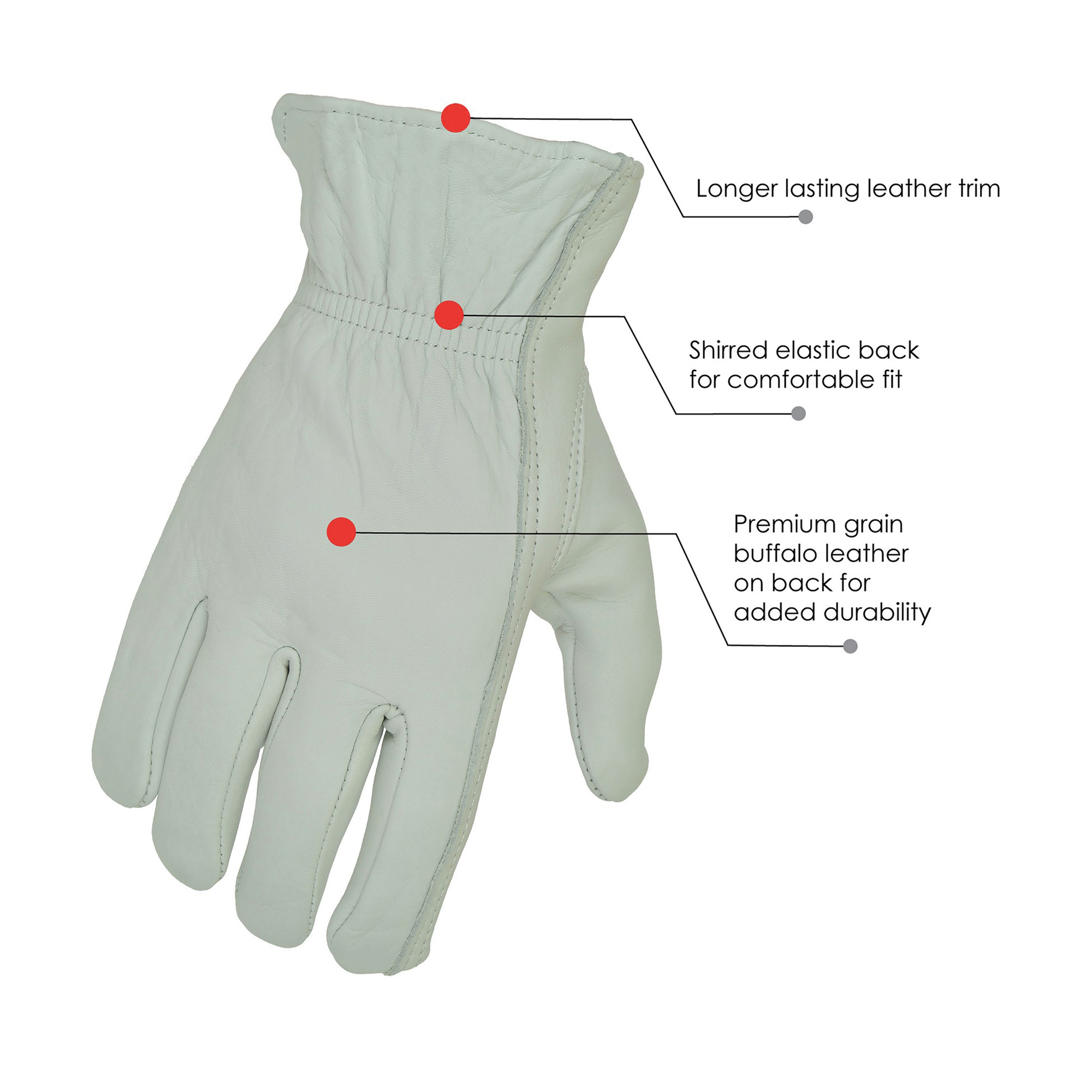 Premium Buffalo Leather Gloves MOQ 75pcs 5