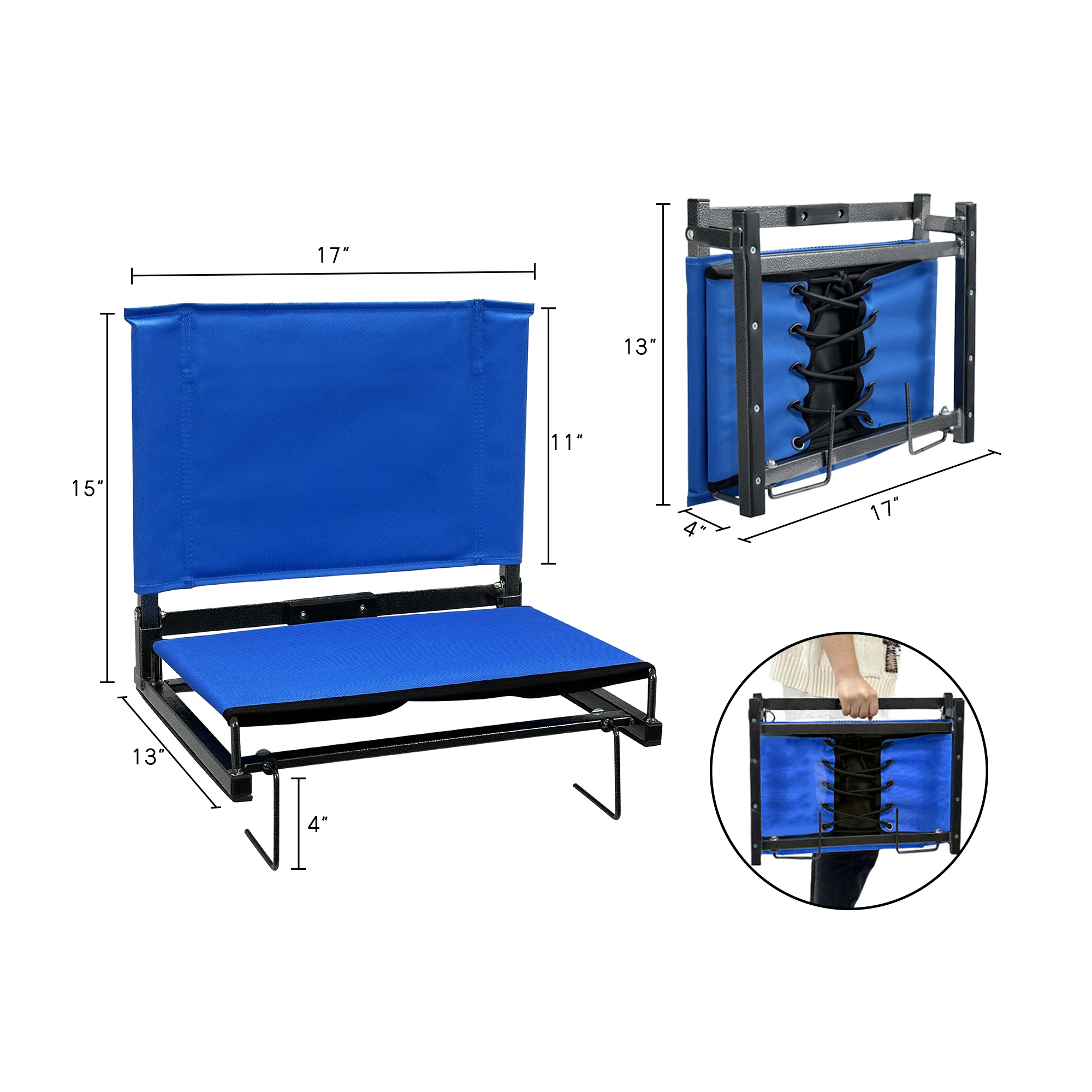 Portable Stadium Seat with Back Support 3