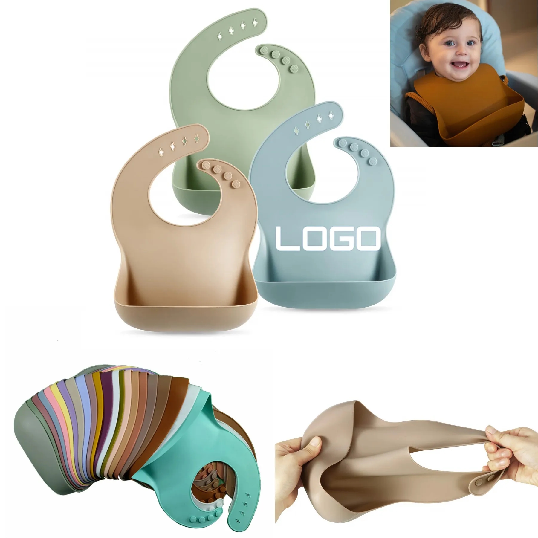Baby Silicone Bib 1