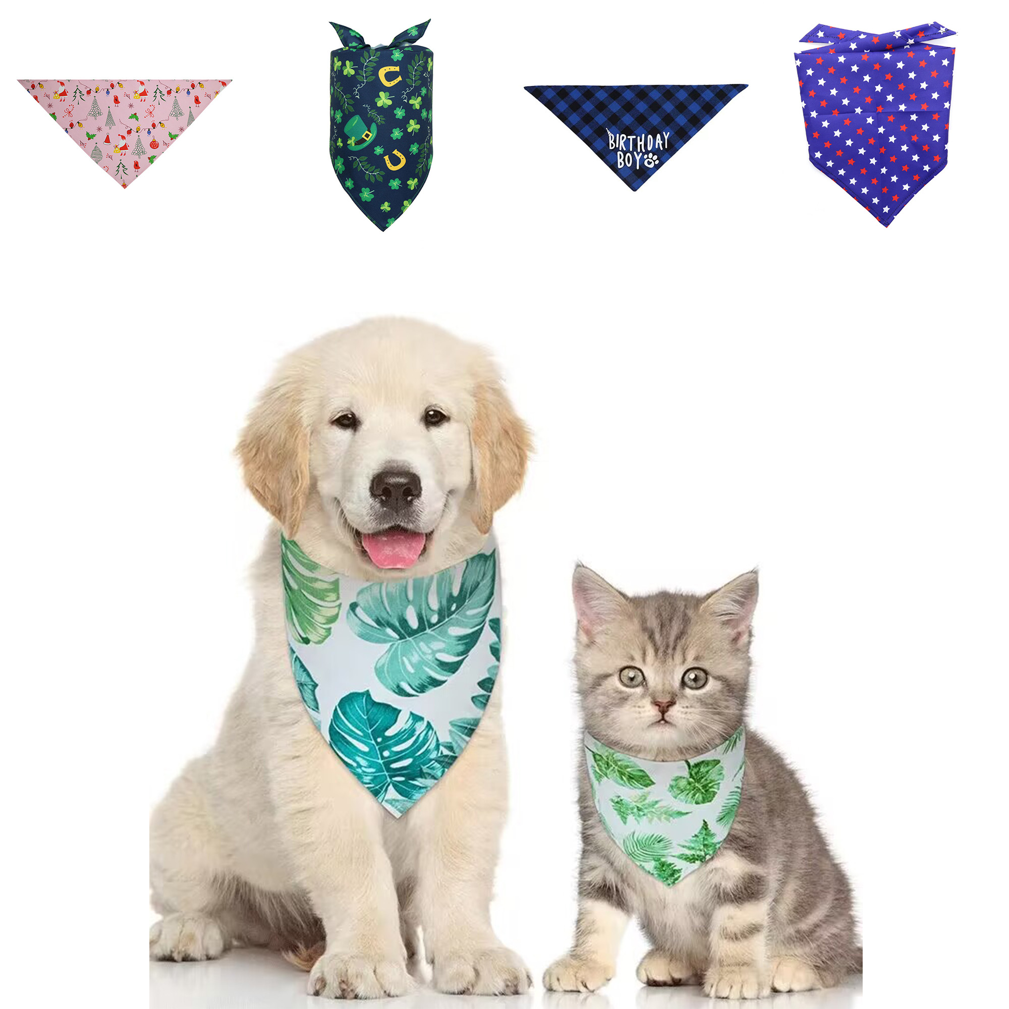 Customized Polyester Triangular Bandages For Dogs And Cats 1