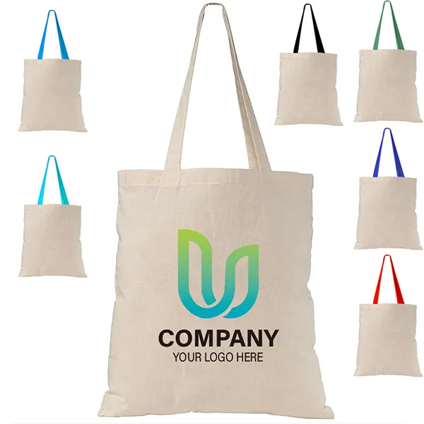 Promotional 5 oz. Cotton Tote Bag -13.78 x 15.74, custom tote bag with logo imprint 2